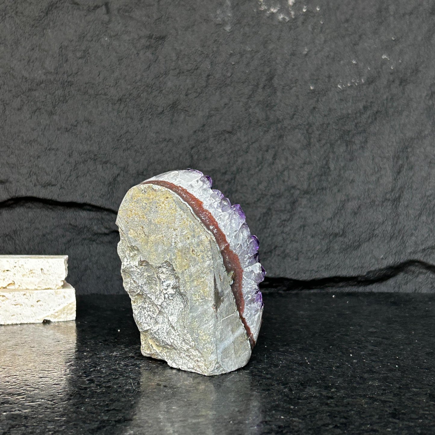 Large Amethyst geode Unique raw dark huge crystal cluster