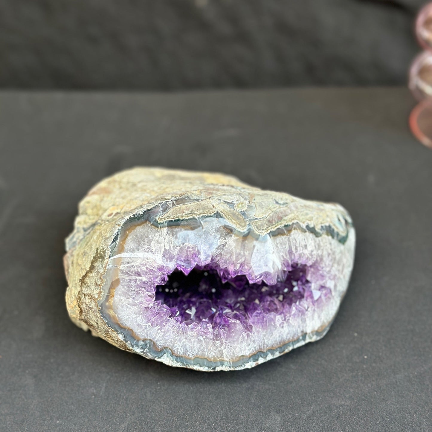 Large crystal amethyst geode