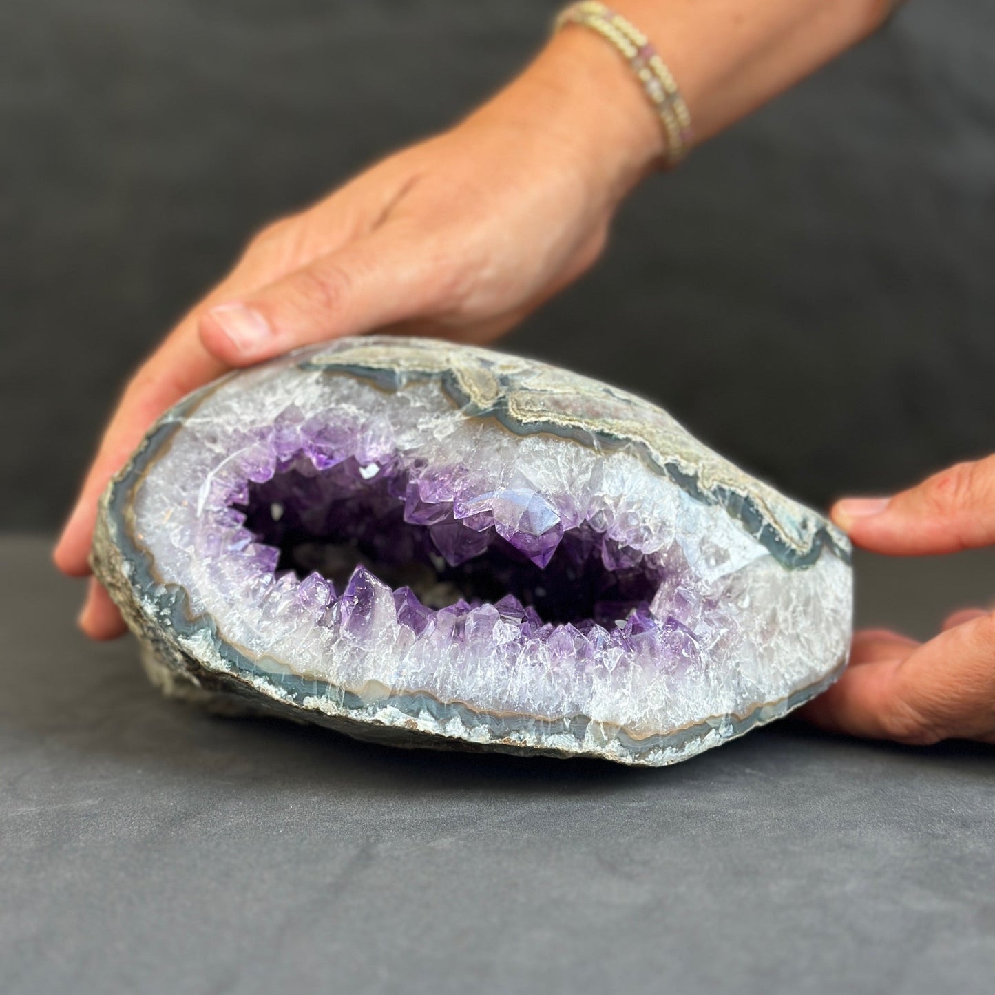 Large crystal amethyst geode