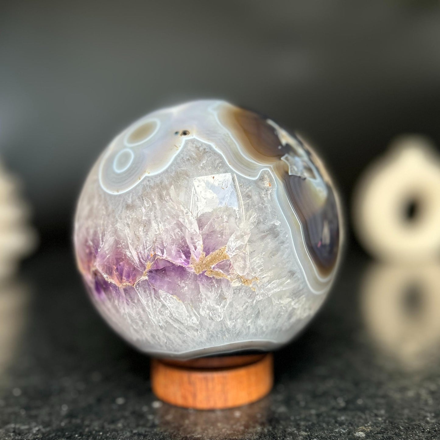 Largest amethyst sphere geode