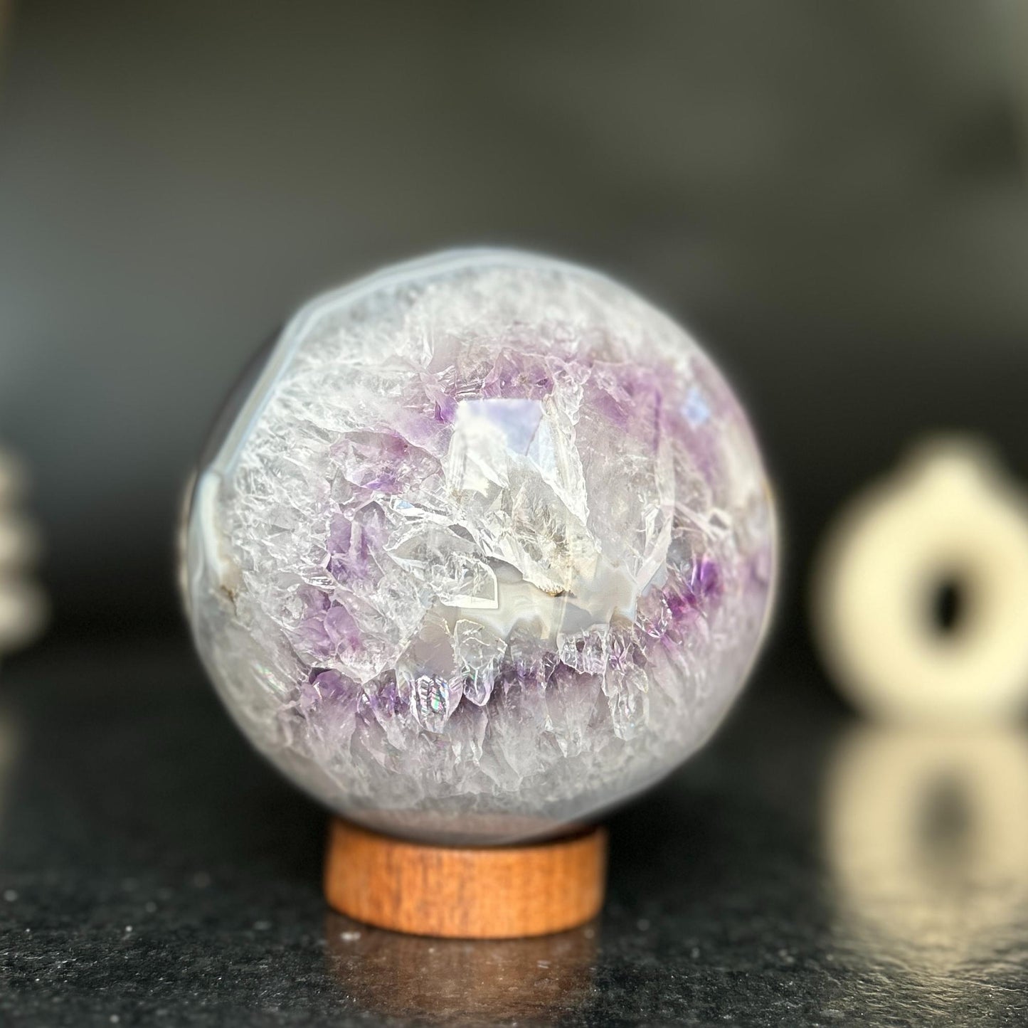 Largest amethyst sphere geode