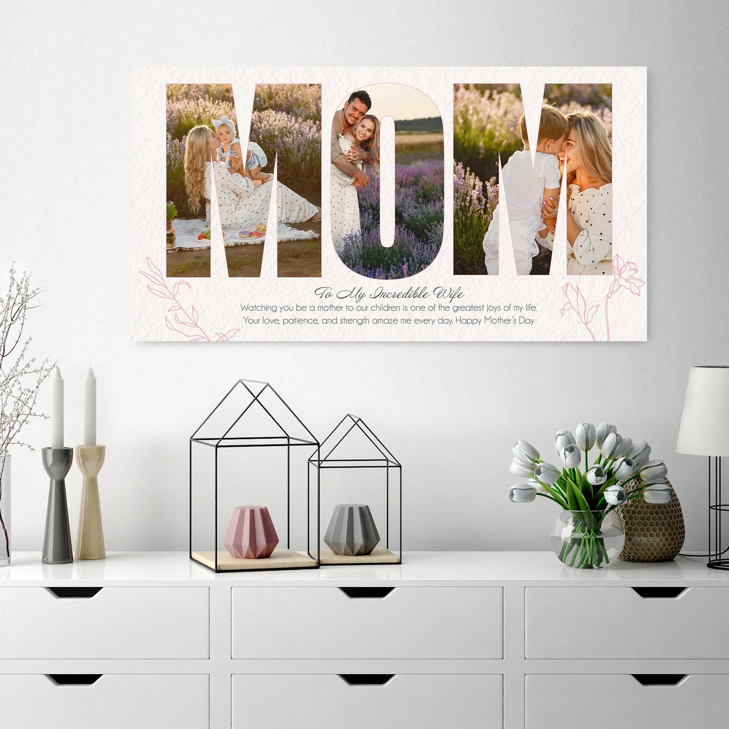 Bride to Mom Photo Canvas