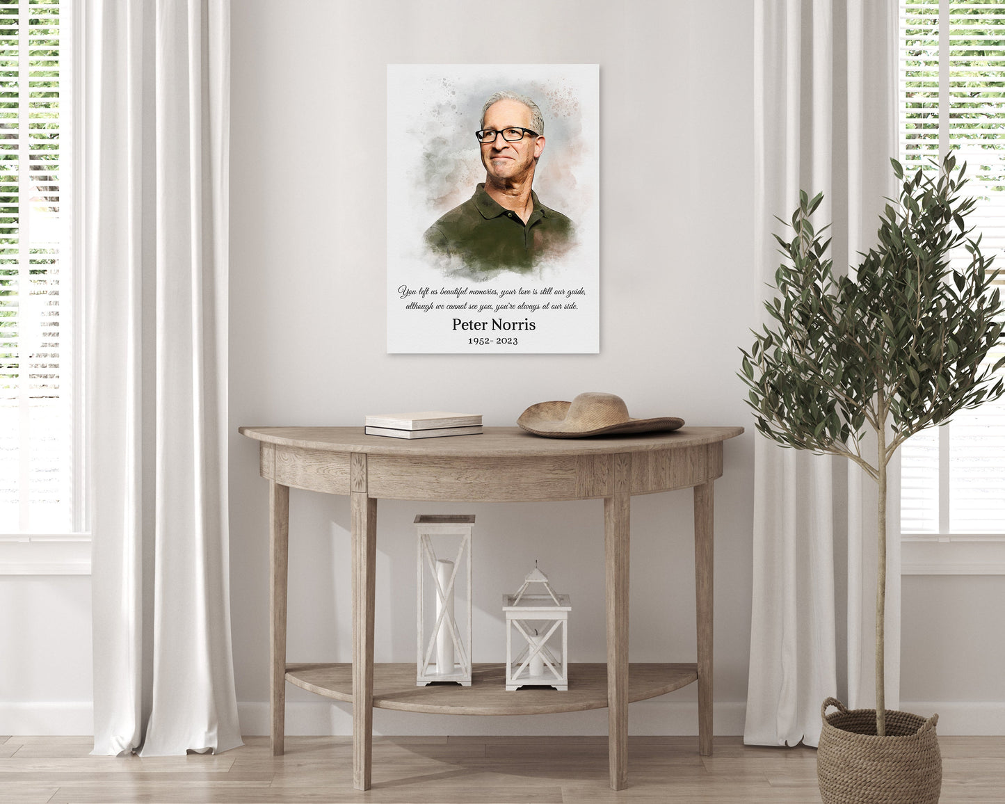 Custom Watercolor Memorial Portrait