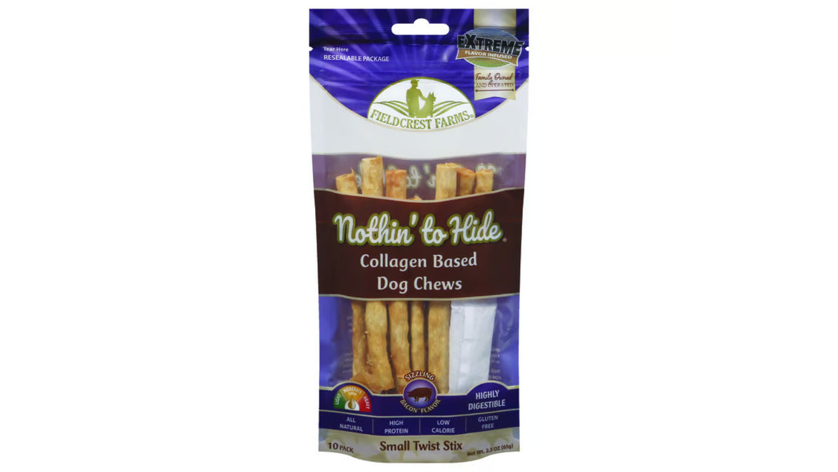 Nothin' to Hide Bacon Small Twist Stix (10ct) (2.3oz)