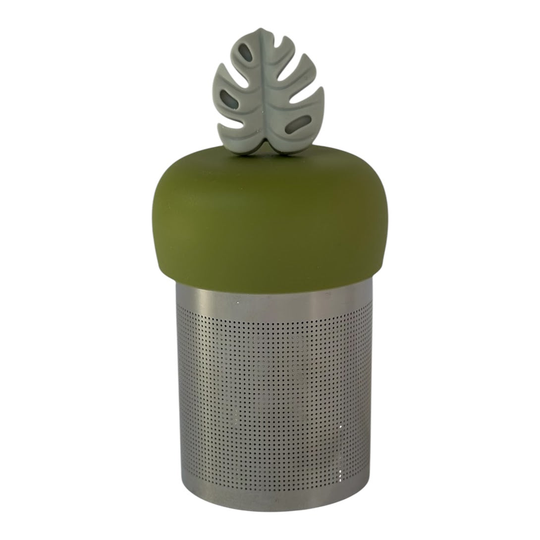 Floating Grey Monstera Leaf Tea Infuser - Cute Tea Infuser for Loose Leaf Tea