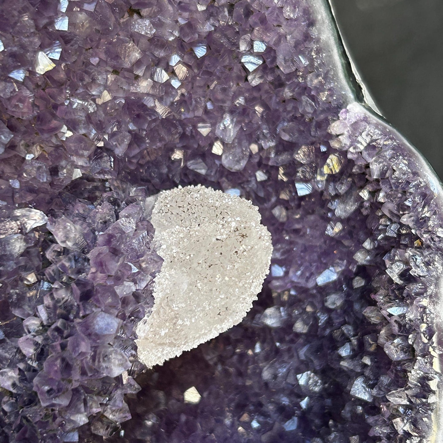 Precious amethyst stone, semi precious geode