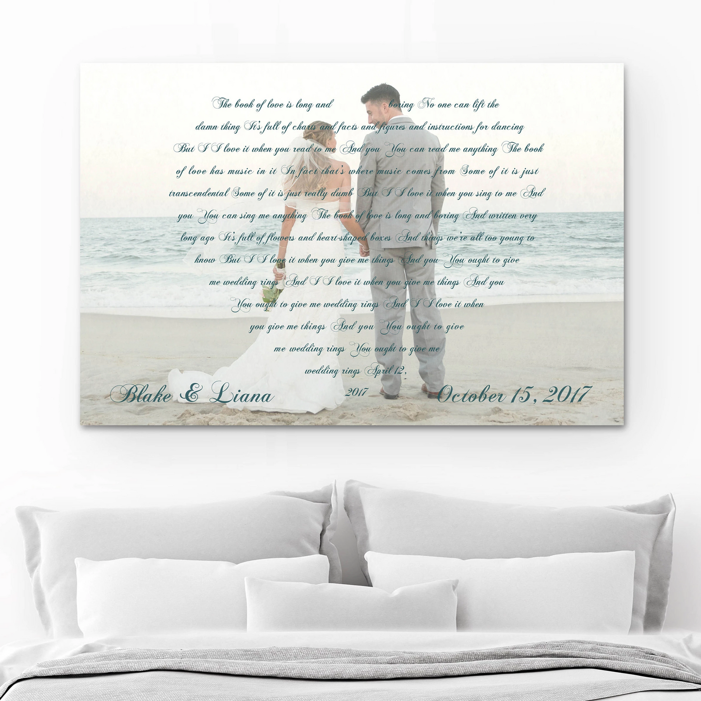 Heart Canvas - Song Lyrics On Canvas