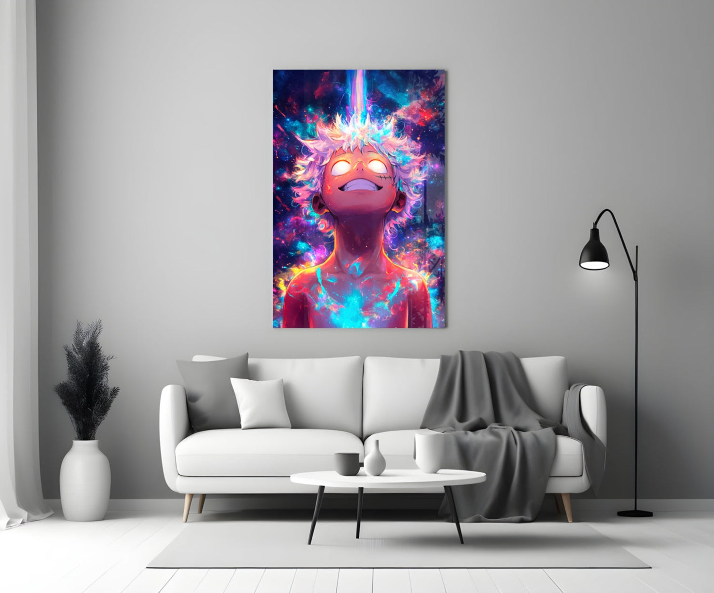 Cosmic Monkey D. Luffy Glass Wall Art || Designer Collection