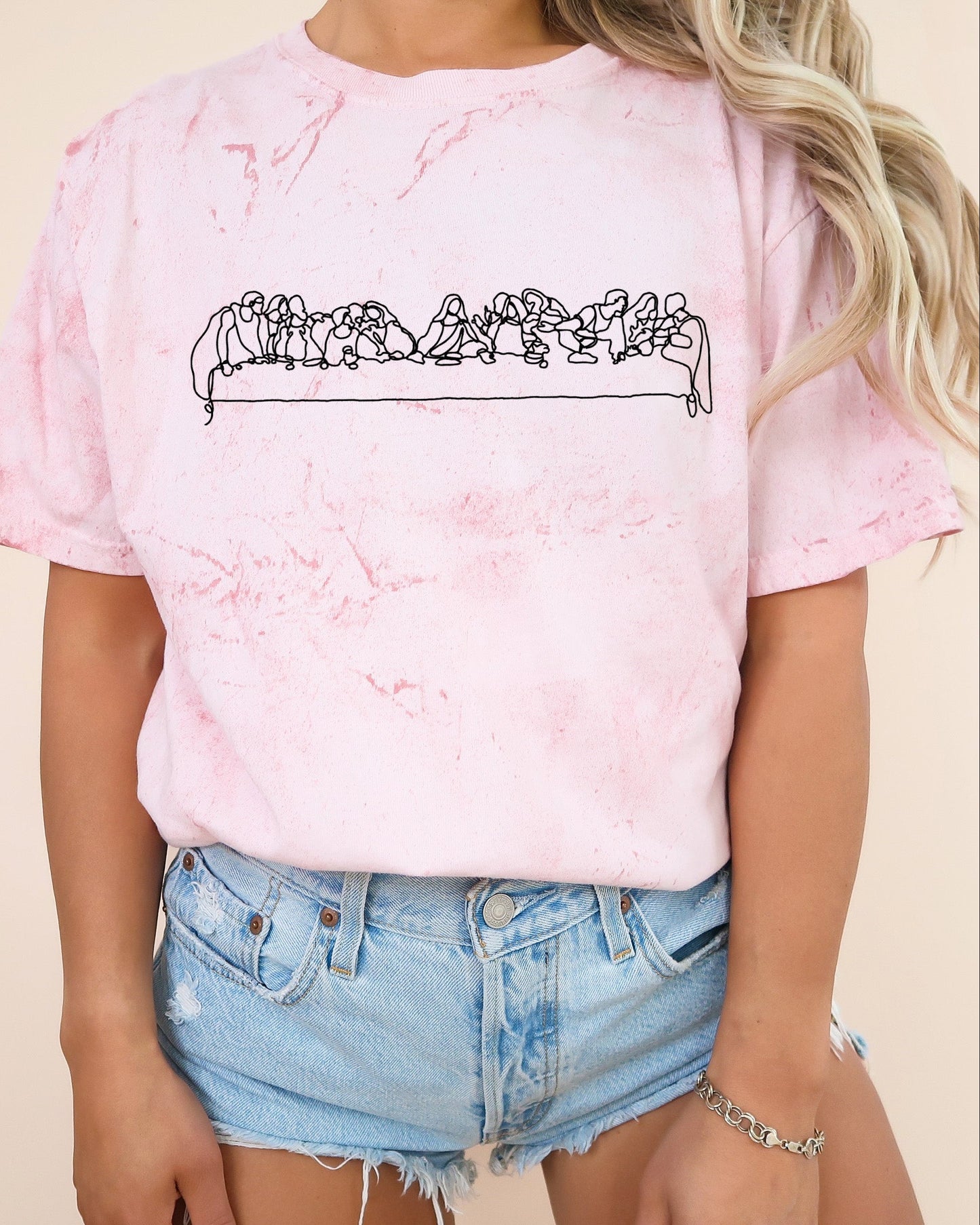 The Last Supper Christian Comfort Colors Garment Dyed Christian T Shirt