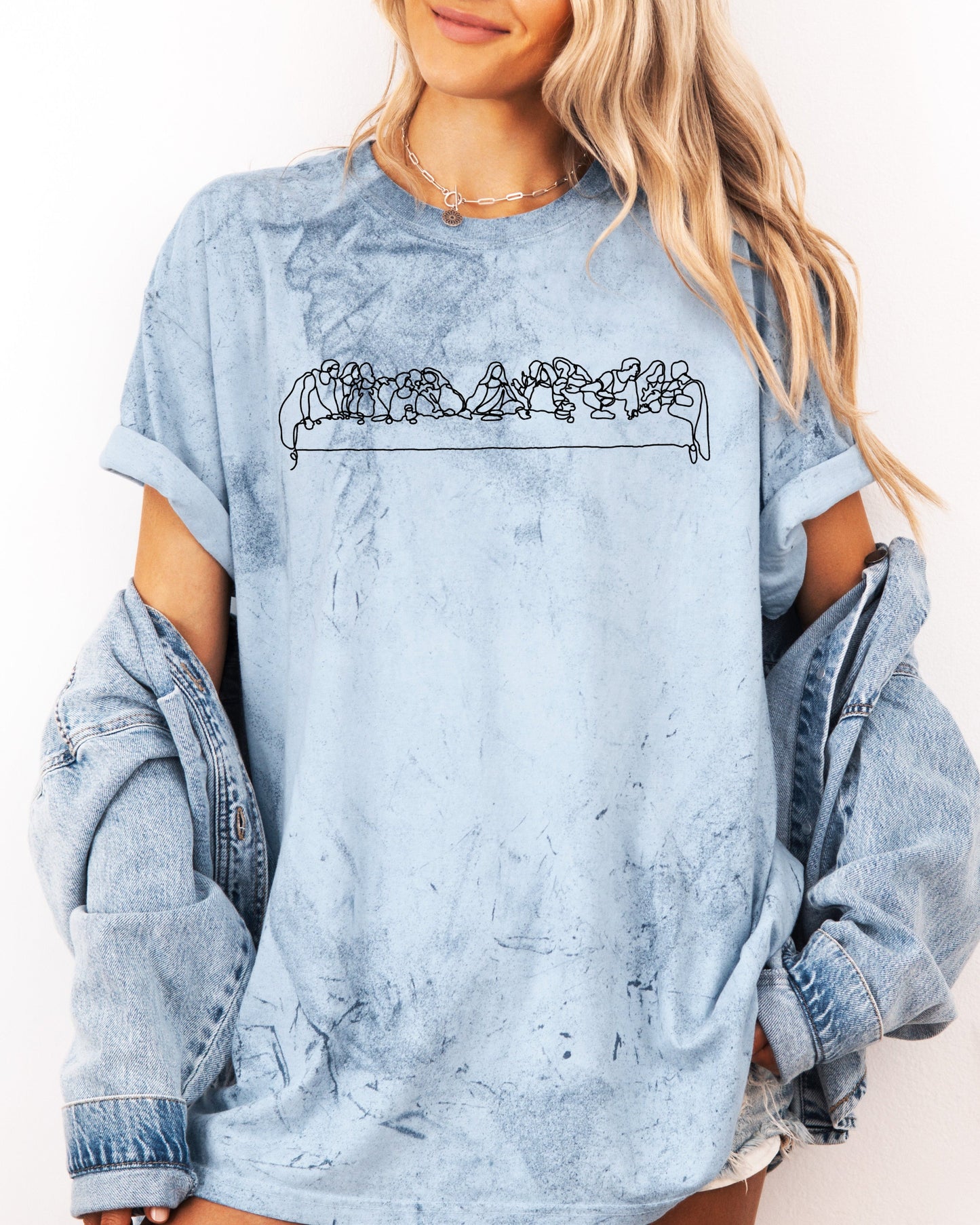 The Last Supper Christian Comfort Colors Garment Dyed Christian T Shirt