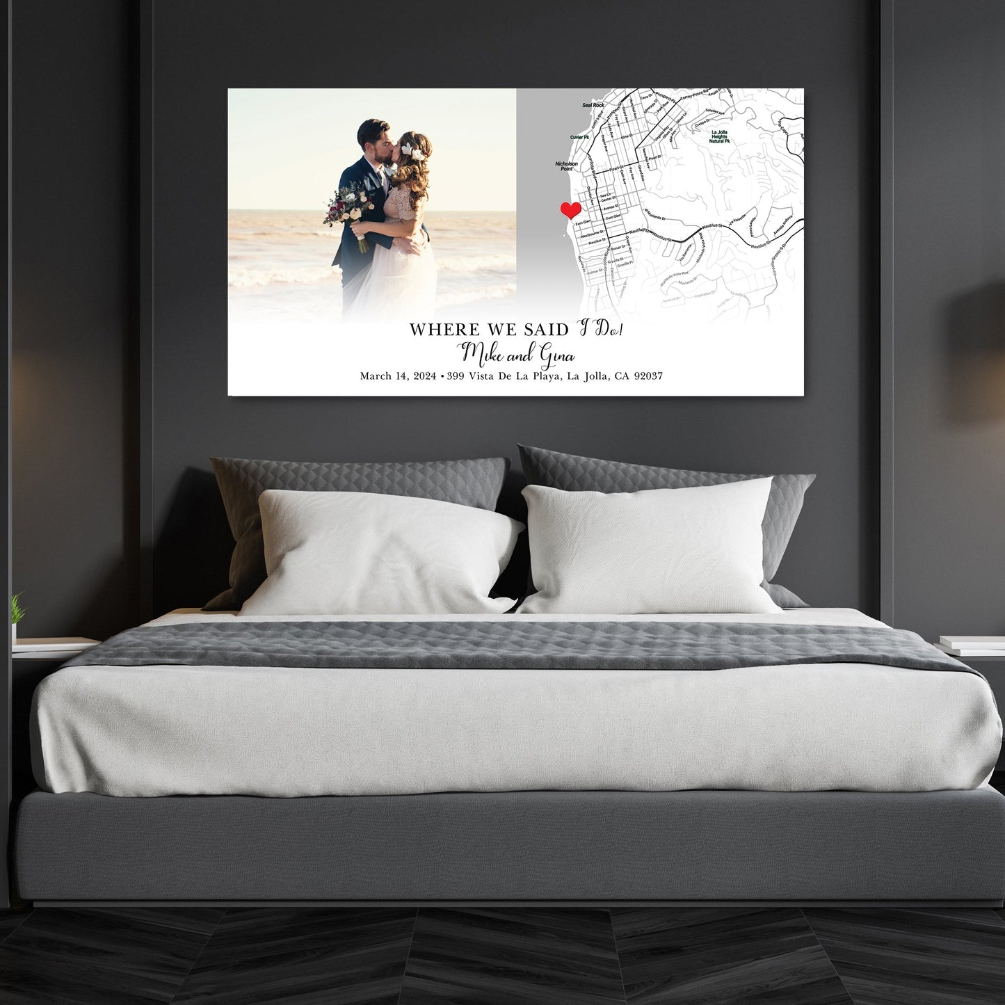 Personalized Wedding Location Map gift