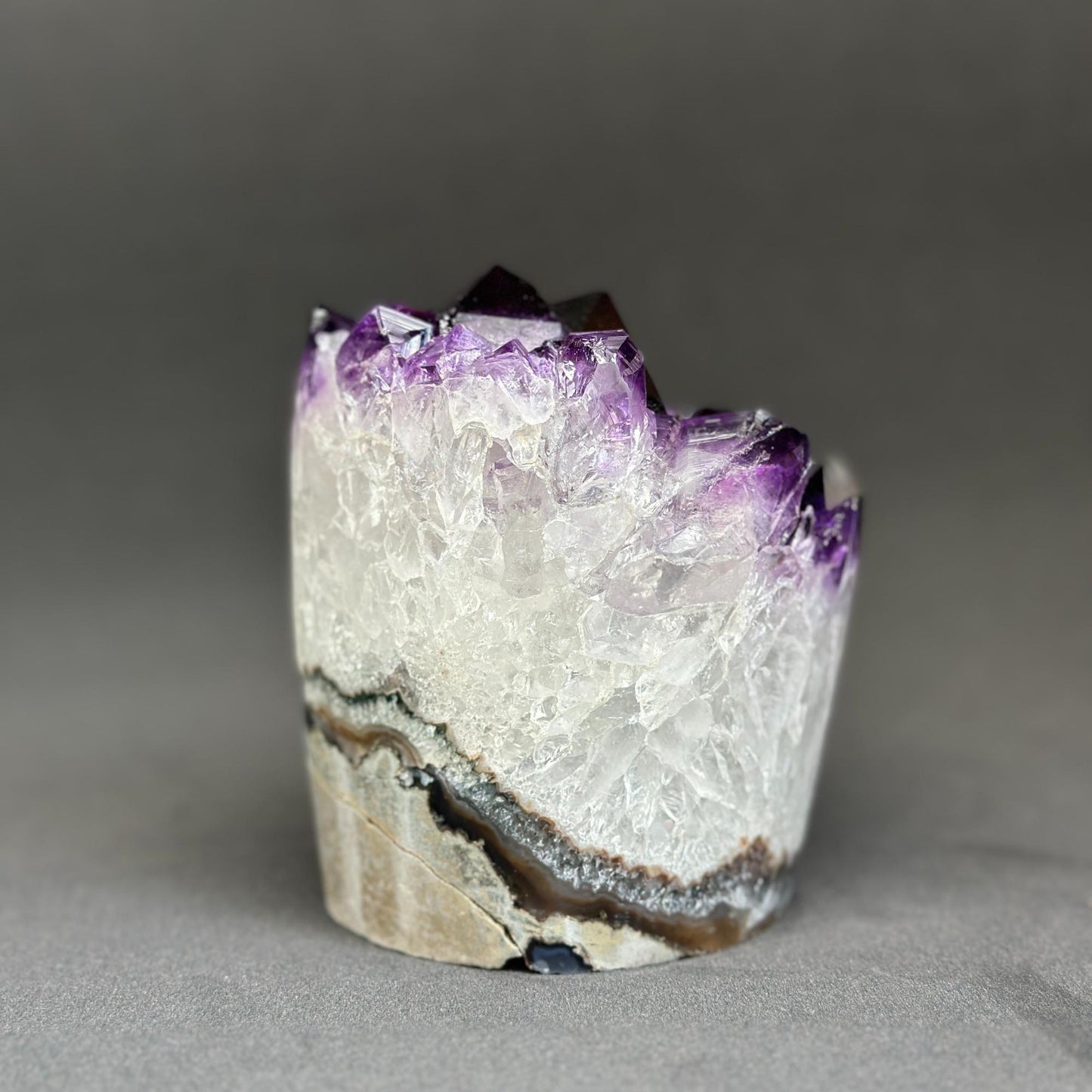 Extra Large Amethyst, Cylinder shaped Full polished stone, Stunning decor piece
