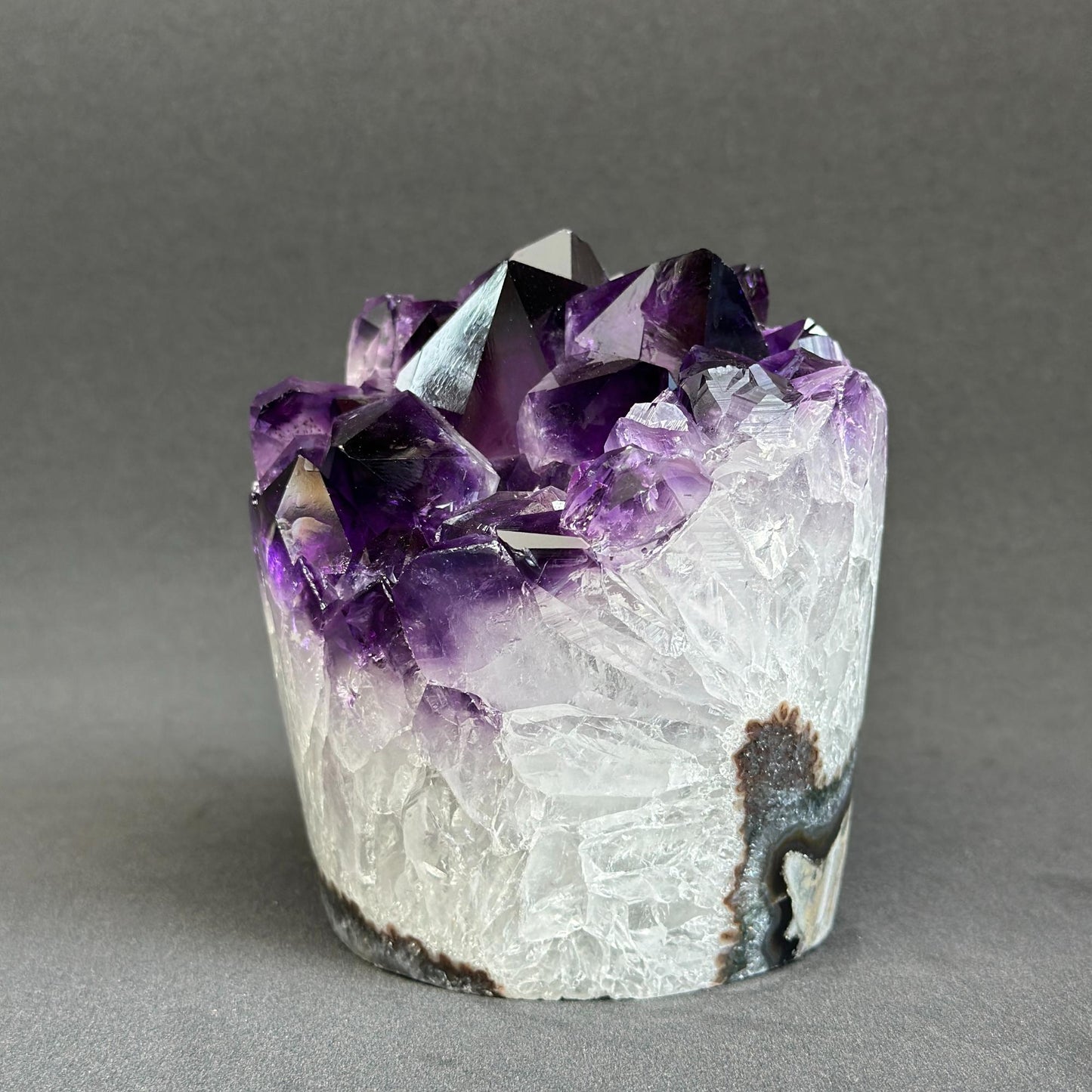 Extra Large Amethyst, Cylinder shaped Full polished stone, Stunning decor piece