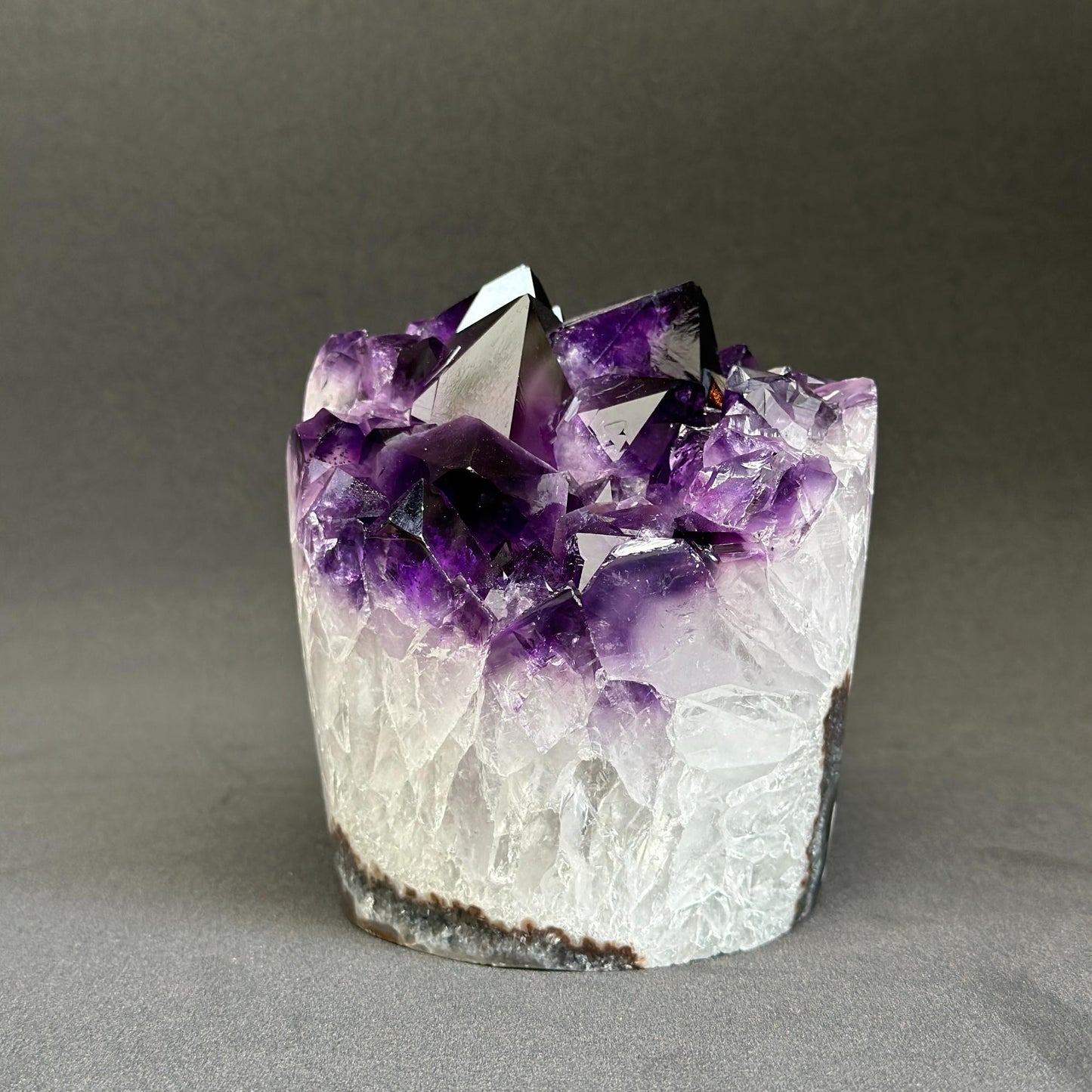 Extra Large Amethyst, Cylinder shaped Full polished stone, Stunning decor piece