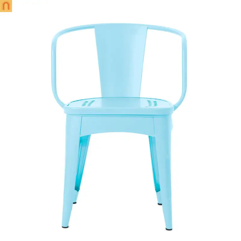 Outdoor Bistro Set Cast Iron Matte Light Blue Floral 3 Piece