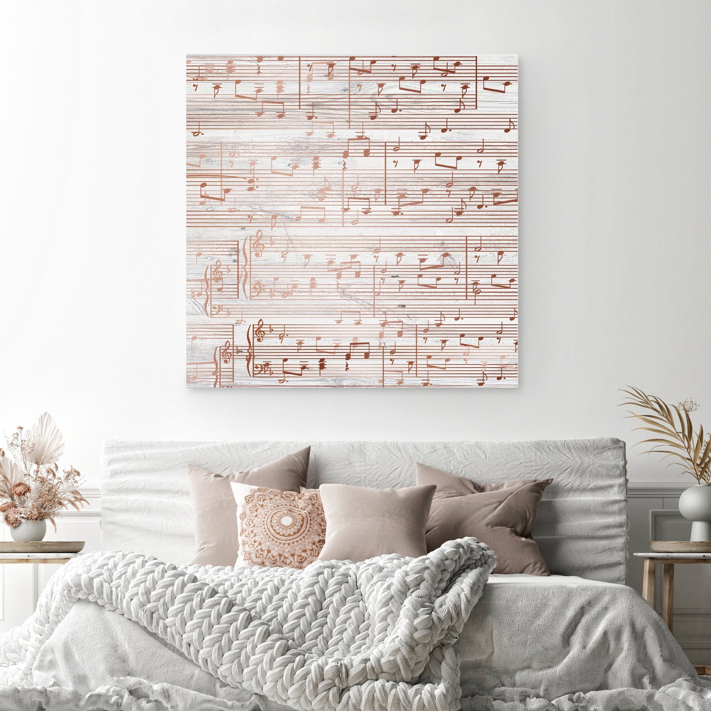 Copper Sheet Music Art - 7th Anniversary Gift