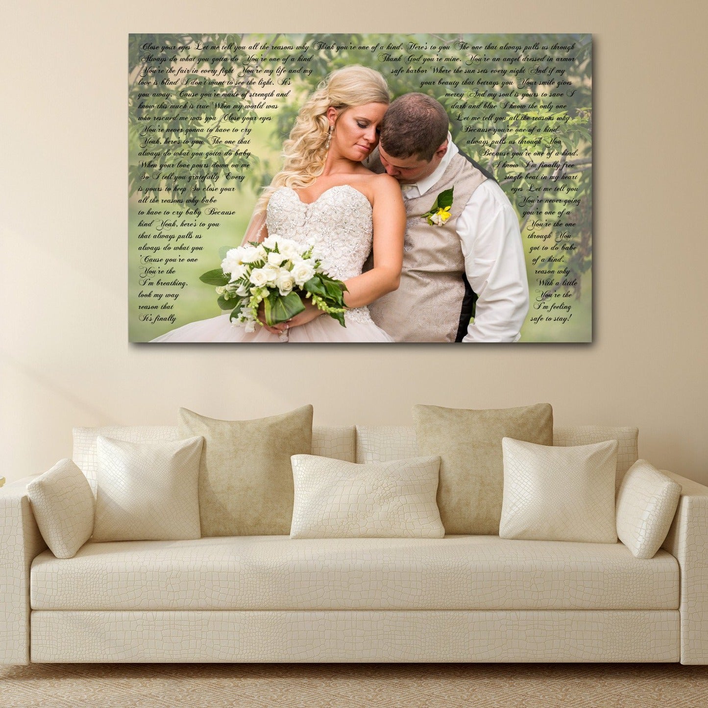 Photo Word Art Canvas - A Personalized Word Art Canvas