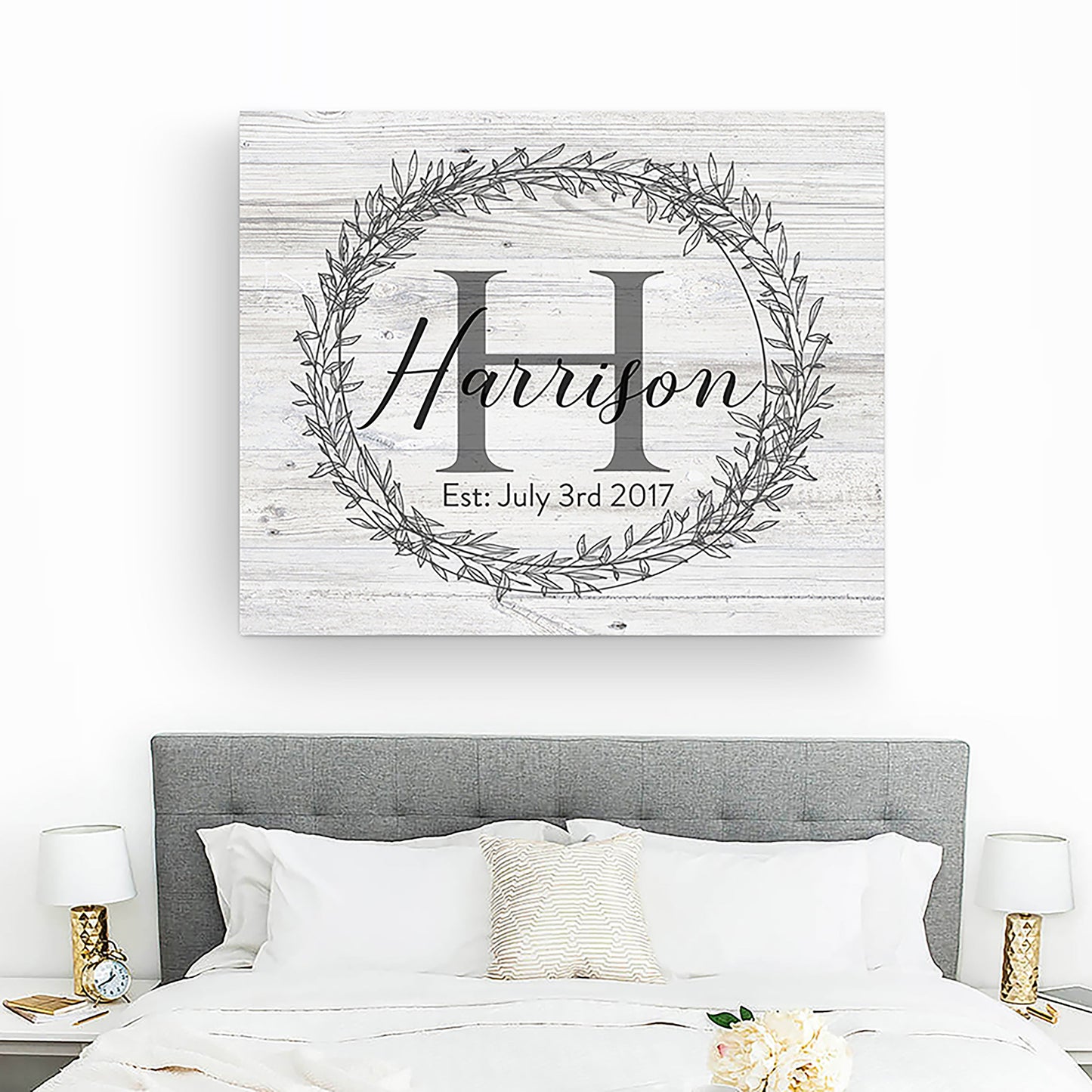 Family Monogram Design Second Anniversary Gift