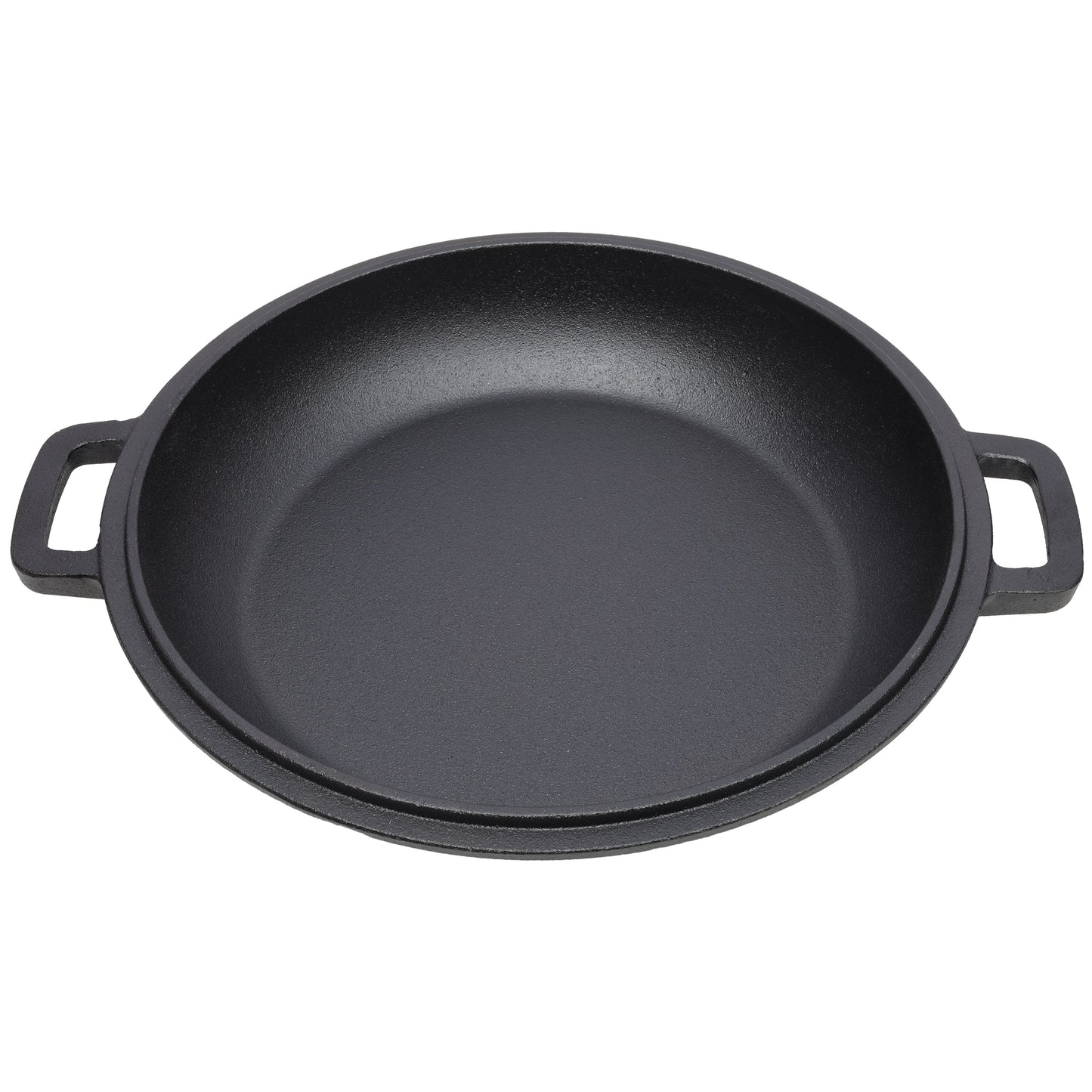 2 in 1 Pre-Seasoned Cast Iron Dutch Oven With Dual Handles, Outdoor Camping Deep Pot for Camping Fireplace Cooking BBQ Baking Campfire, 5 Quart.With 1pc Iron Pot Rack.