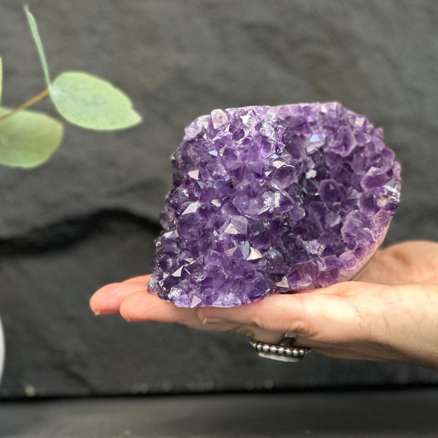 Large crystals, Amethyst geode, Anxiety relief, Stay safe gift