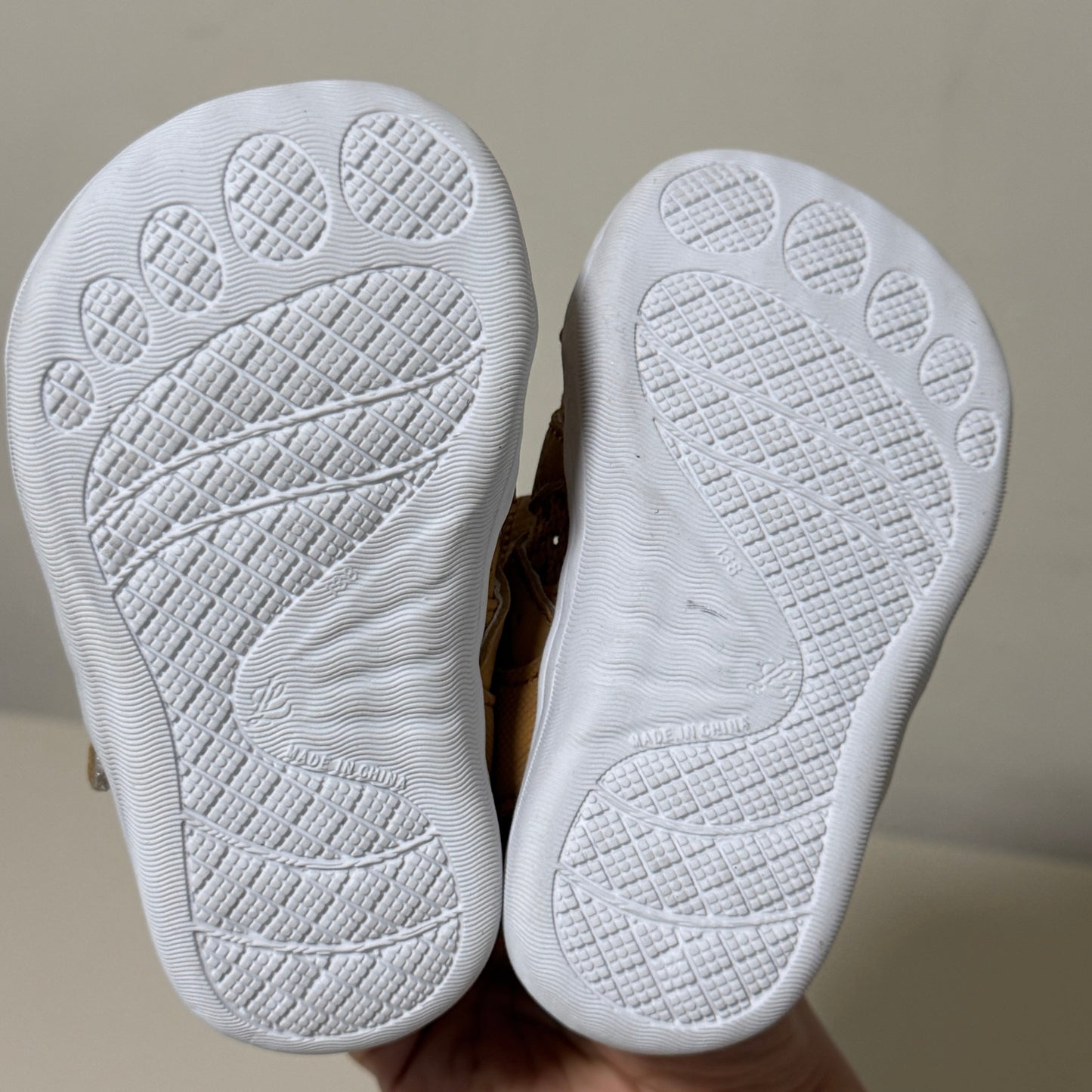 Baby/Toddler Water Sandals – Tan/Brown Mesh – Velcro Closure