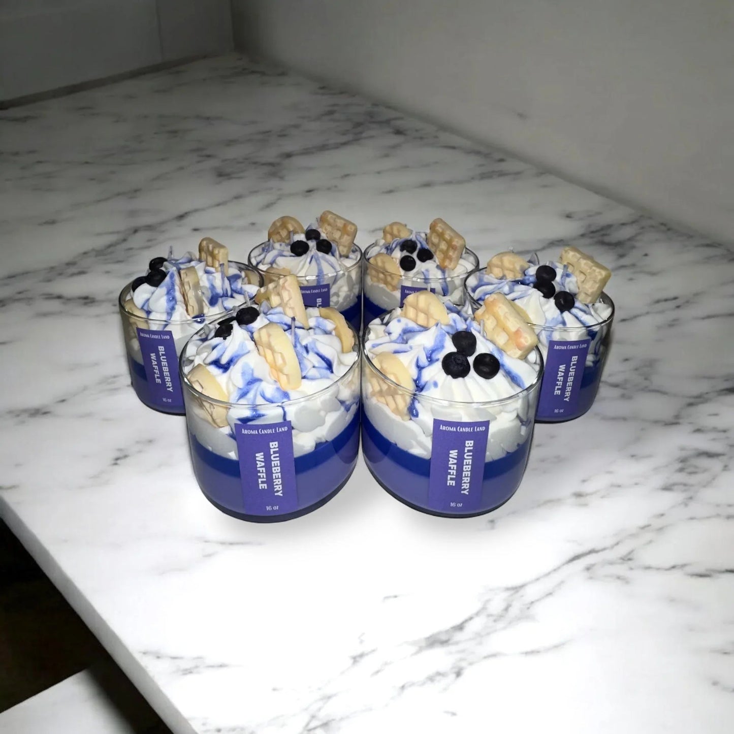 Blueberry Waffle Decorative Candle