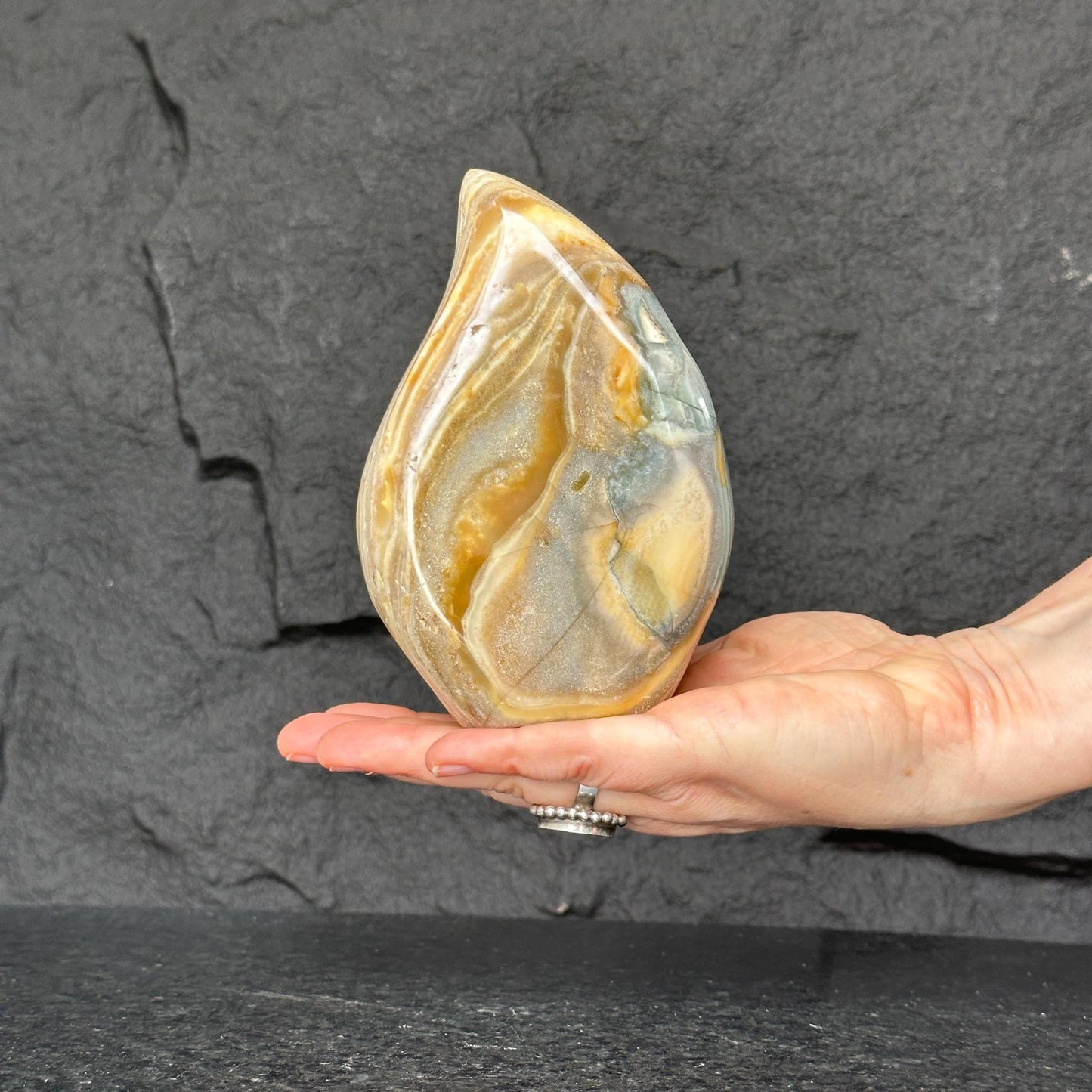 Jasper Stone from Uruguay Flame Shapped Crystals