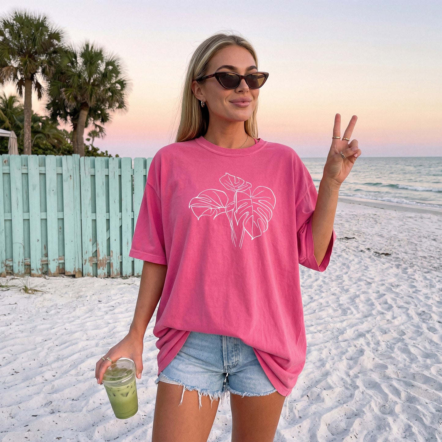 Monstera botanical Comfort Colors T Shirt