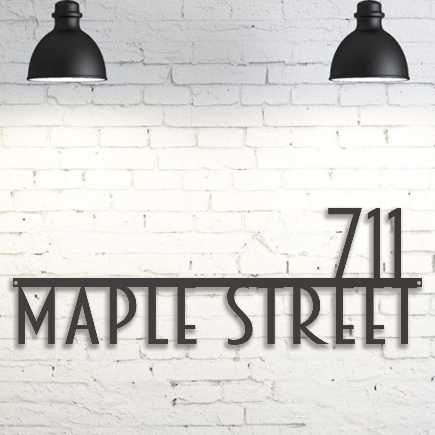 Personalized Modern Deco Address Sign