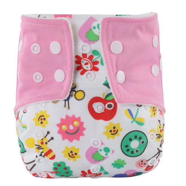 Baby diaper Infant Printed Cloth Diapers Reusable Nappy Washable Snap Nappy