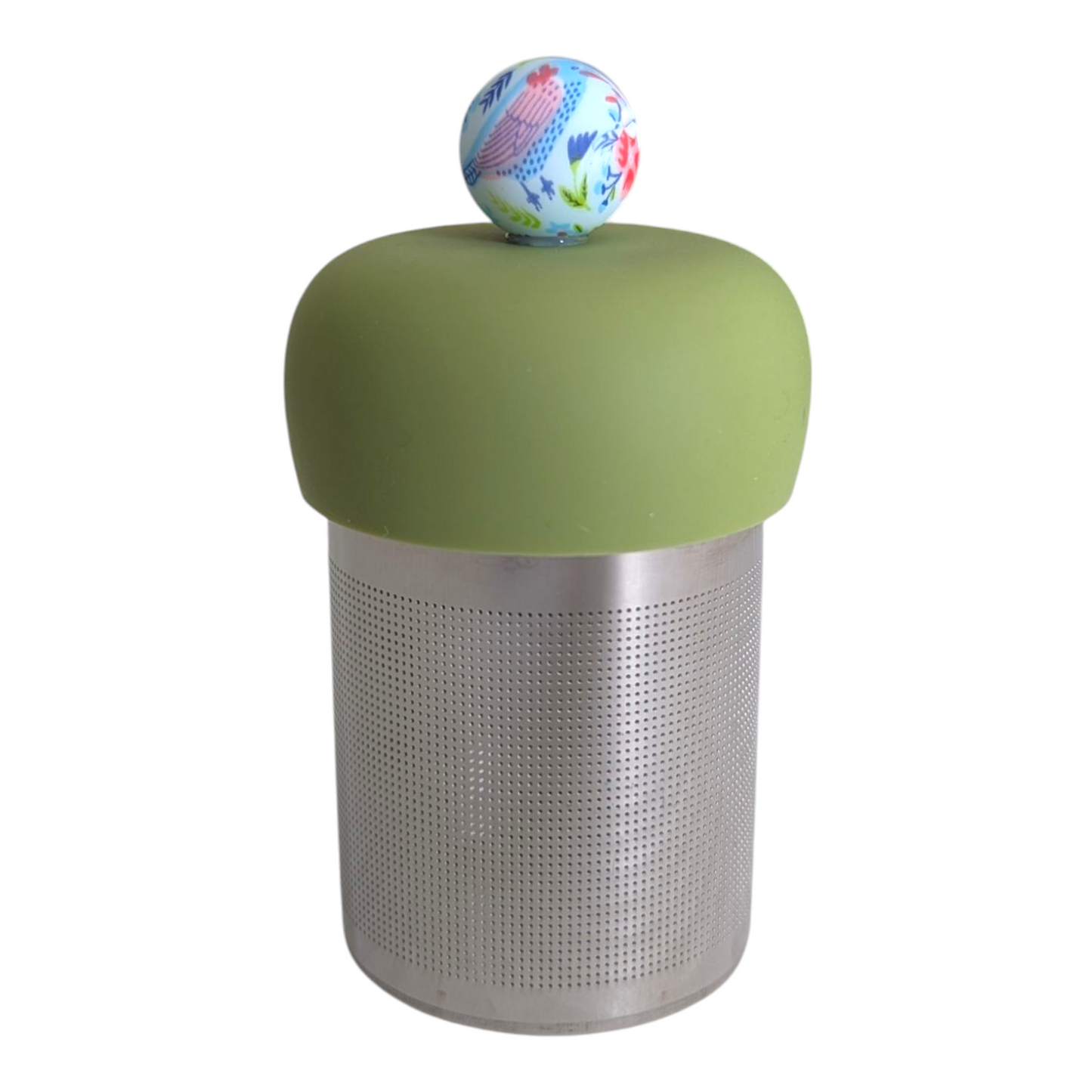 Floating Floral Bird Pattern Tea Infuser - Cute Tea Infuser for Loose Leaf Tea