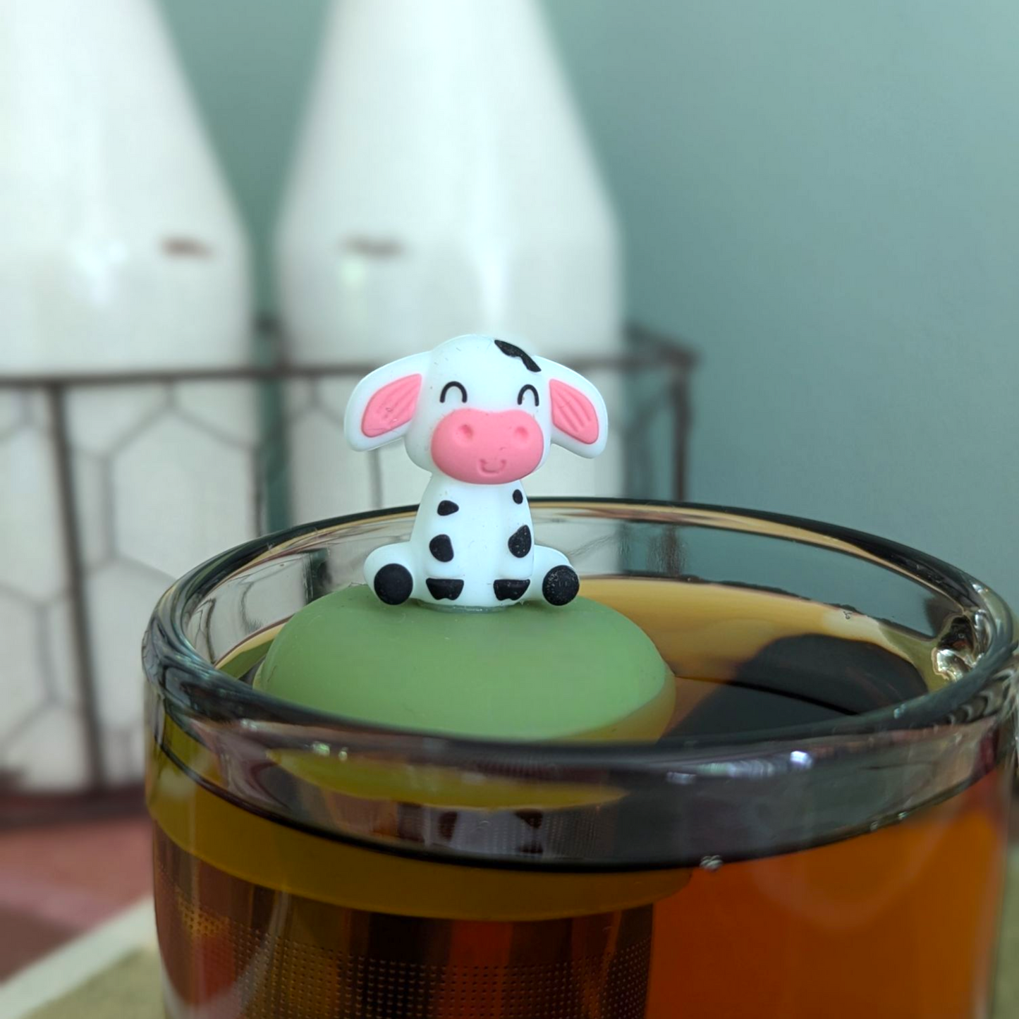 Floating Spotted Cow Tea Infuser - Cute Animal Tea Infuser for Loose Leaf Tea