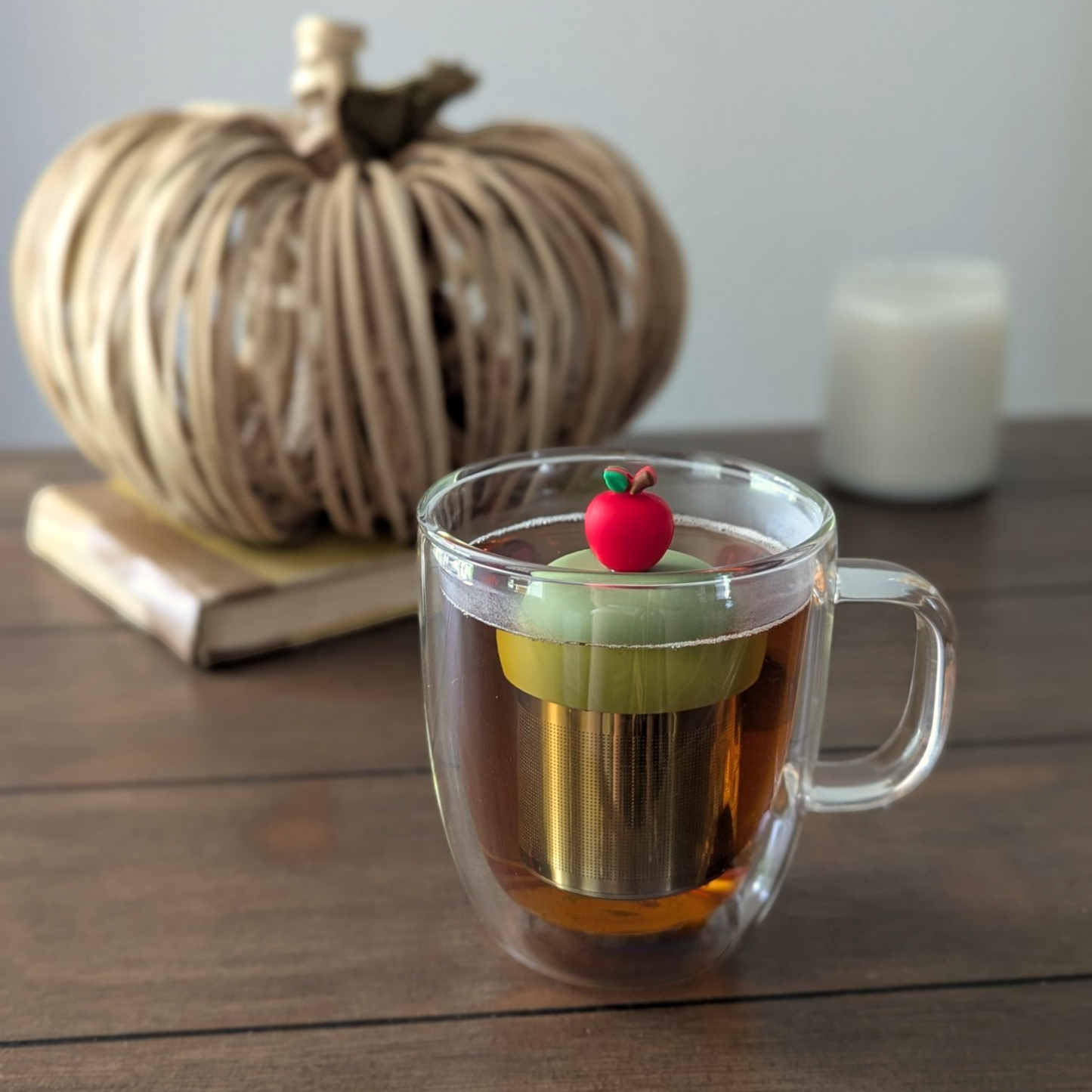 Floating Red Apple Tea Infuser - Cute Tea Infuser for Loose Leaf Tea