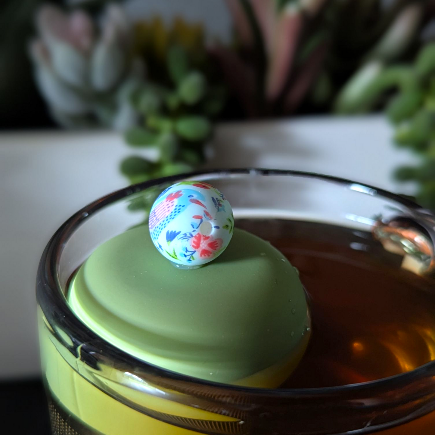 Floating Floral Bird Pattern Tea Infuser - Cute Tea Infuser for Loose Leaf Tea