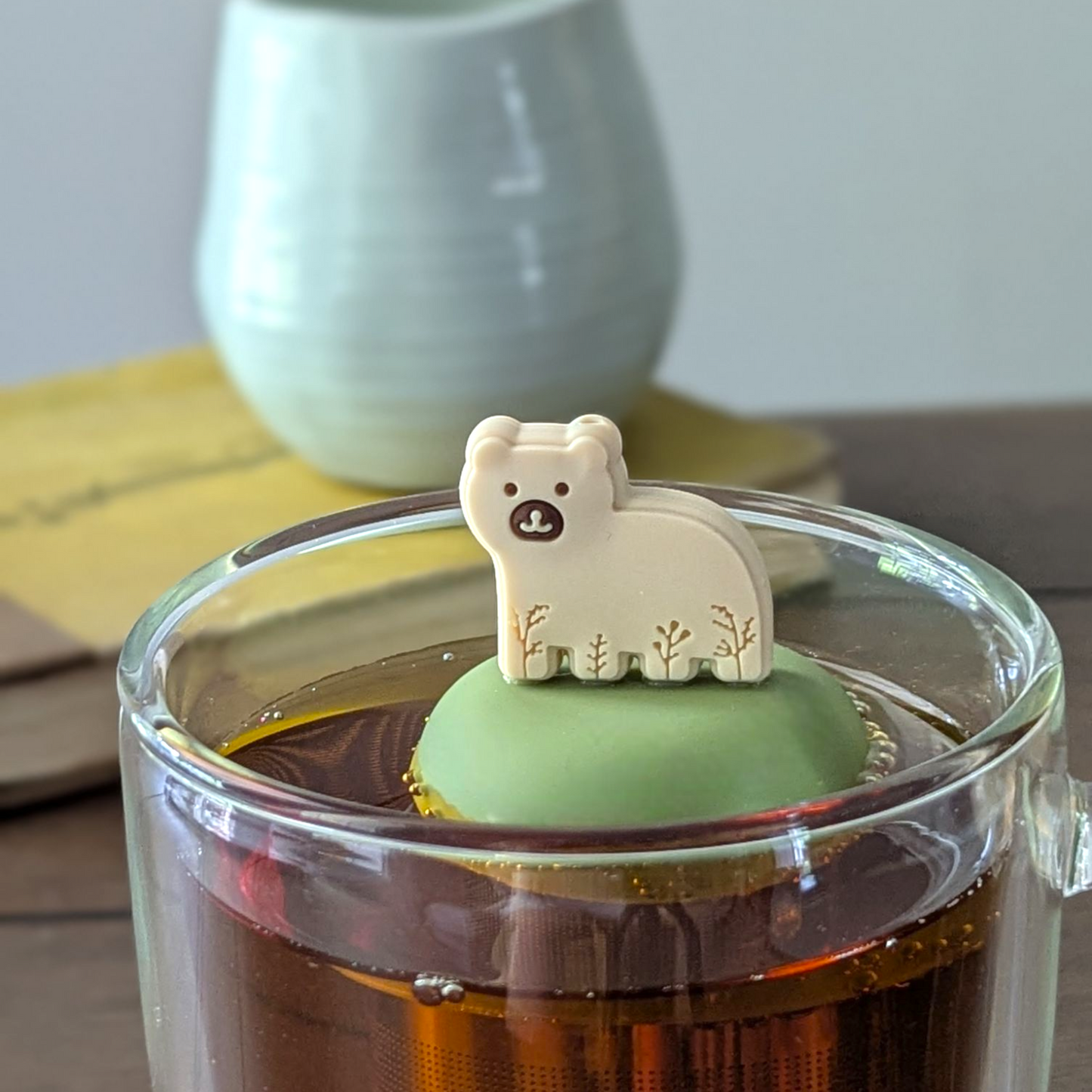Floating Blonde Bear Tea Infuser - Cute Animal Tea Infuser for Loose Leaf Tea