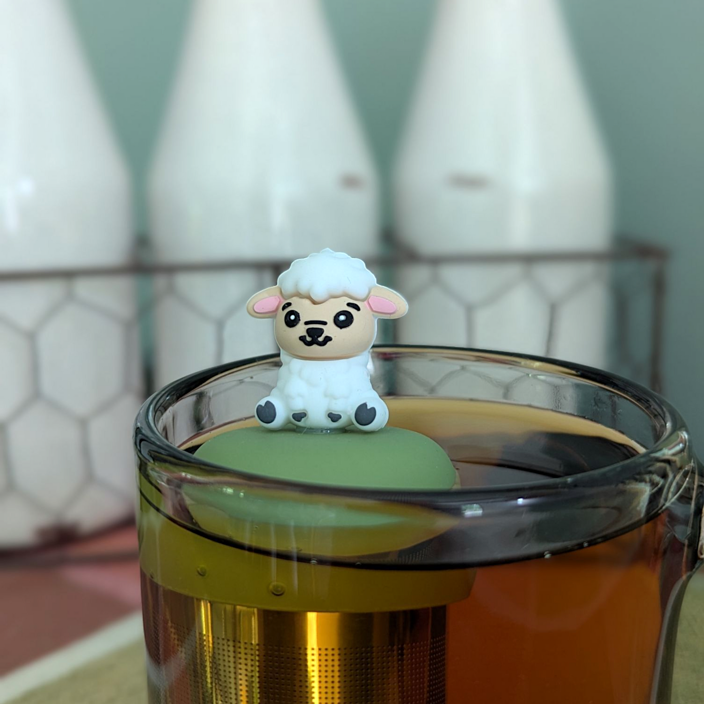 Floating White Sheep Tea Infuser - Cute Animal Tea Infuser for Loose Leaf Tea