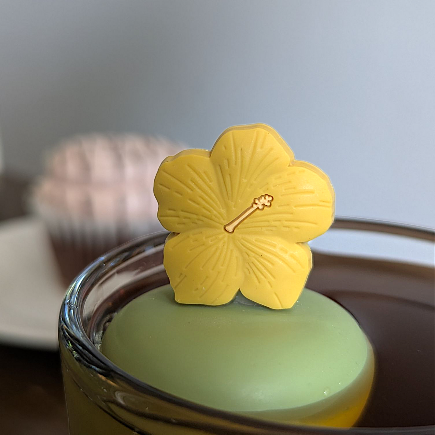 Floating Yellow Hibiscus Flower Tea Infuser - Cute Tea Infuser for Loose Leaf Tea