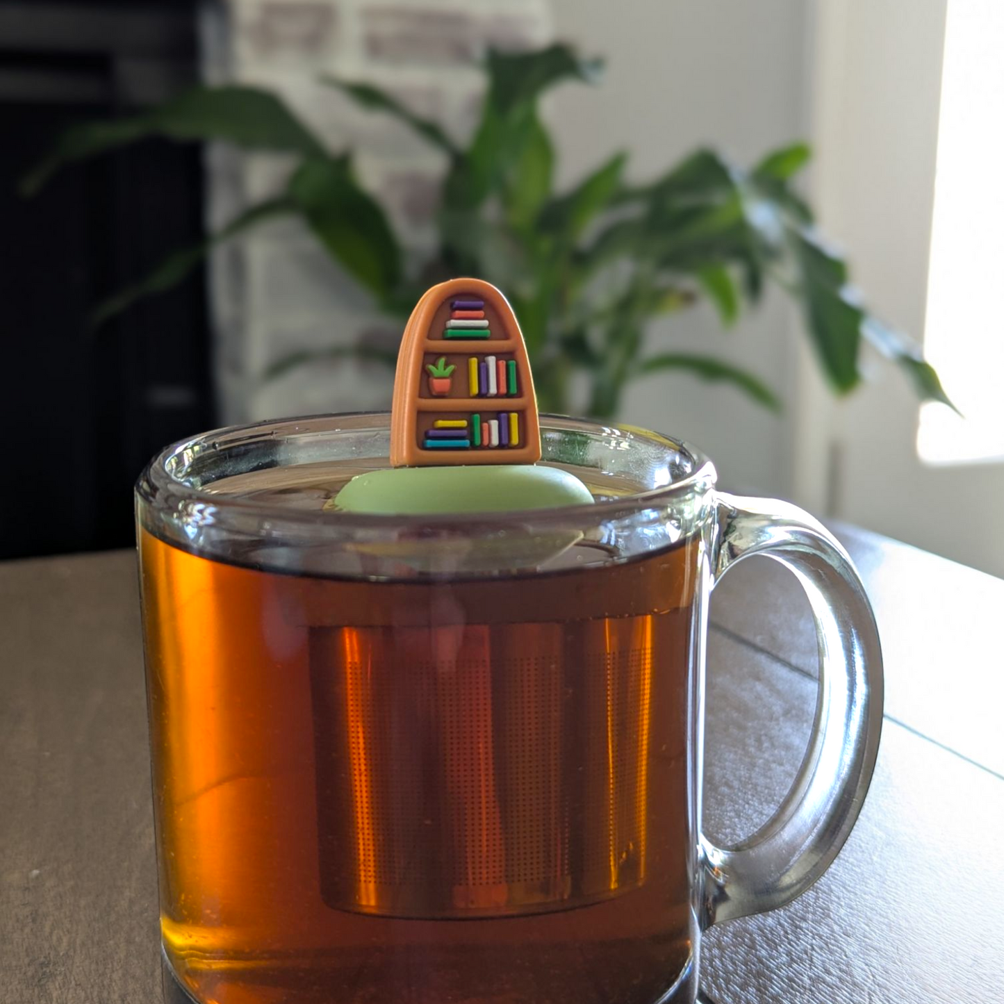 Floating Plant Bookshelf Tea Infuser - Cute Tea Infuser for Loose Leaf Tea