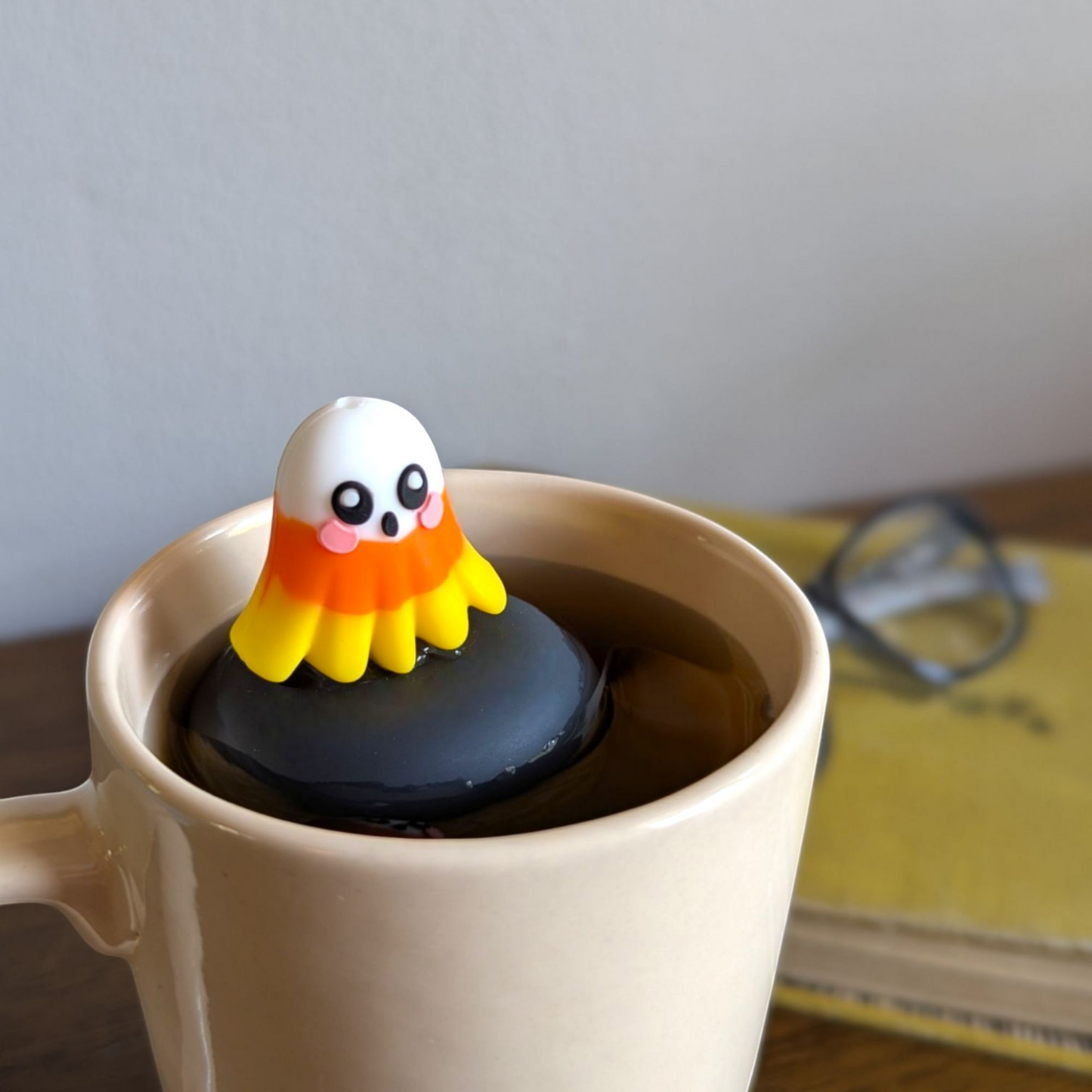 Floating Candy Corn Ghost Tea Infuser - Cute Tea Infuser for Loose Leaf Tea
