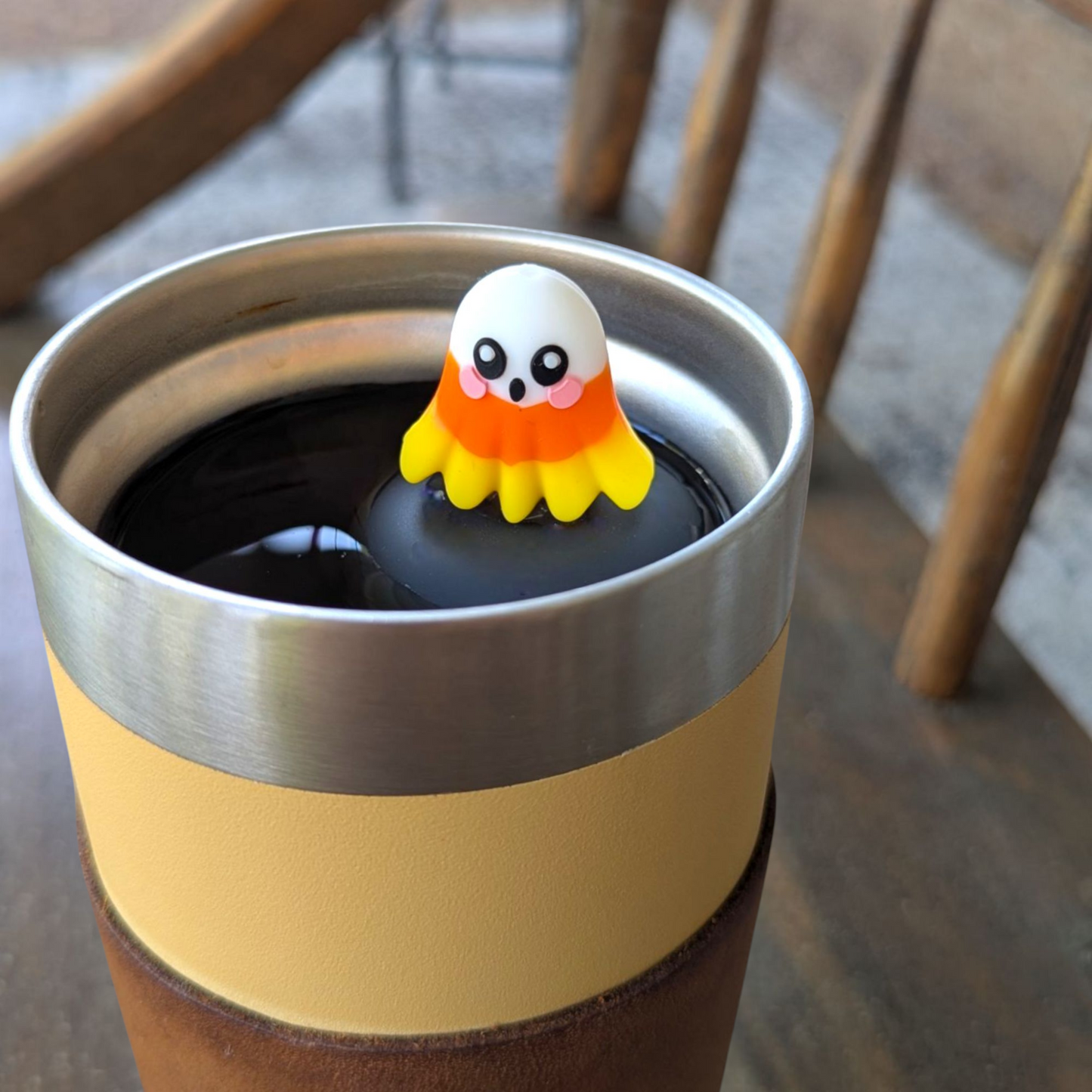 Floating Candy Corn Ghost Tea Infuser - Cute Tea Infuser for Loose Leaf Tea