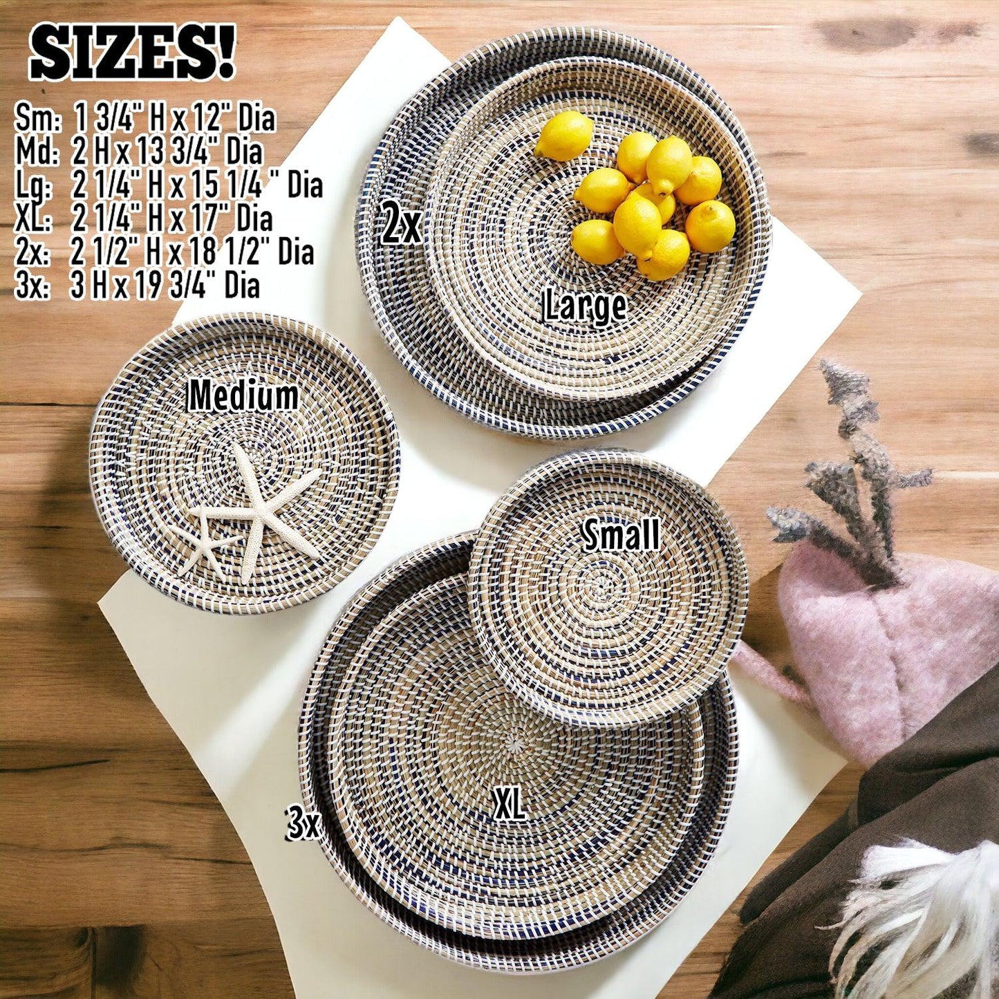 Seagrass Trays - 6 Sizes