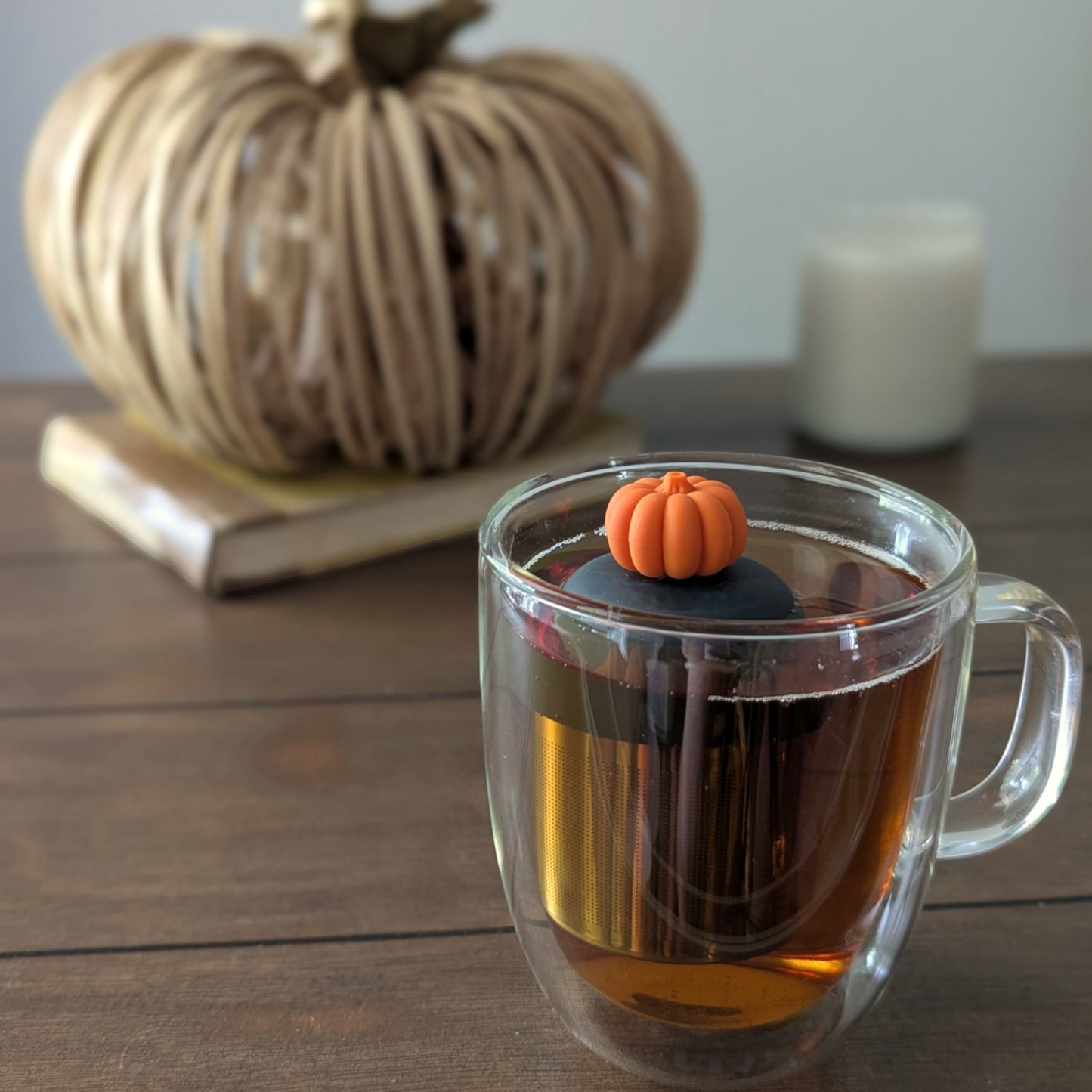 Floating 3d Pumpkin Tea Infuser - Cute Tea Infuser for Loose Leaf Tea