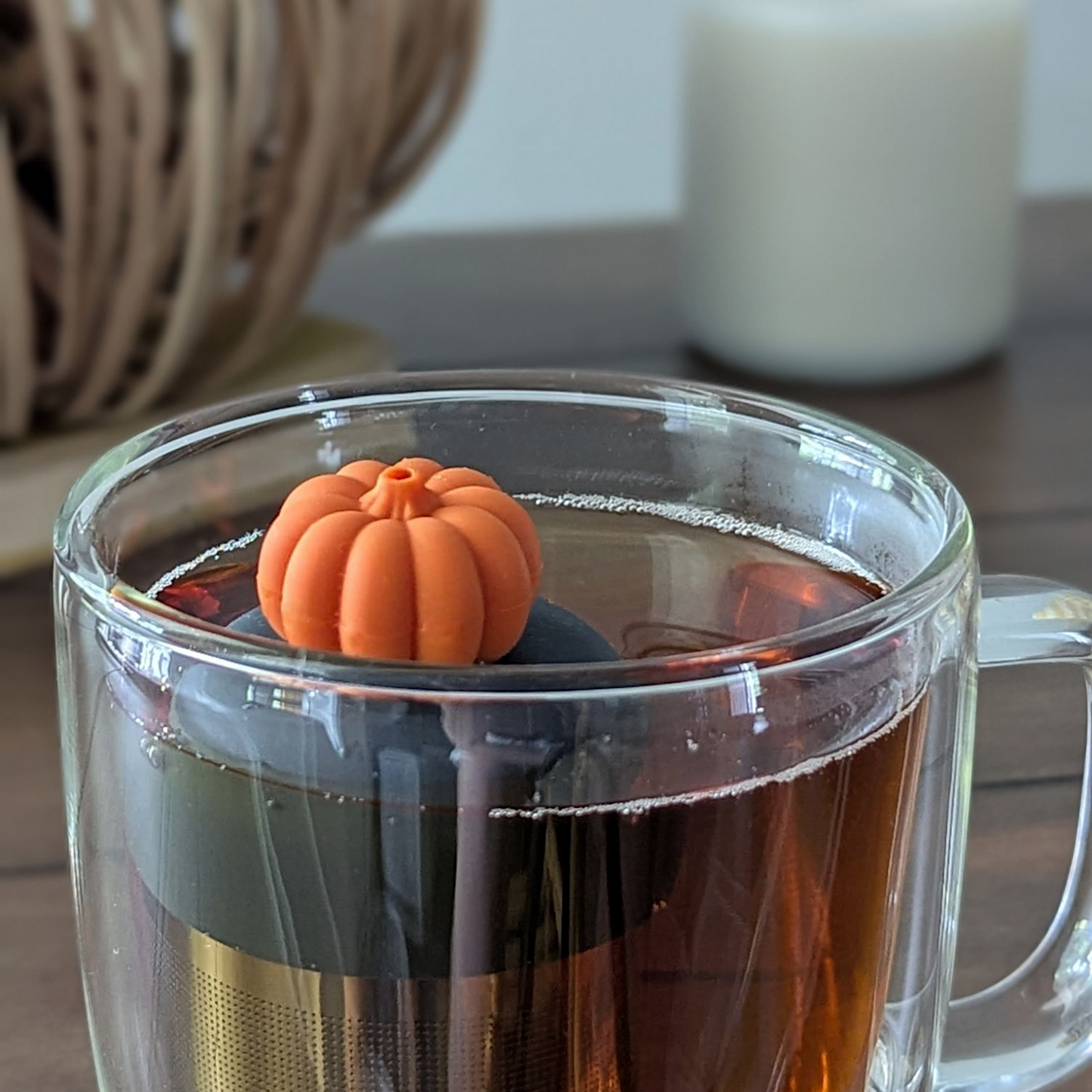 Floating 3d Pumpkin Tea Infuser - Cute Tea Infuser for Loose Leaf Tea
