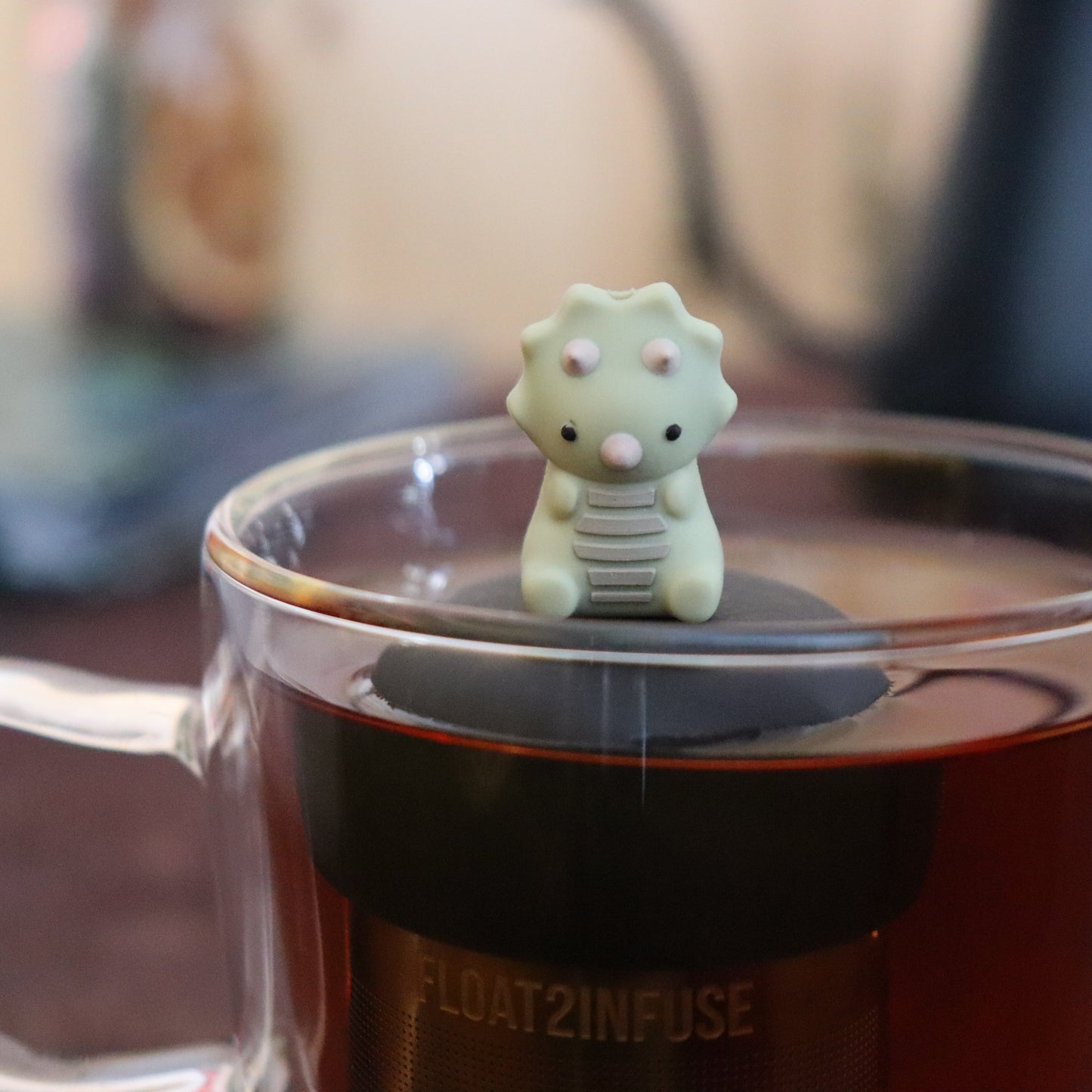Floating Triceratops Dinosaur Tea Infuser - Cute Animal Tea Infuser for Loose Leaf Tea