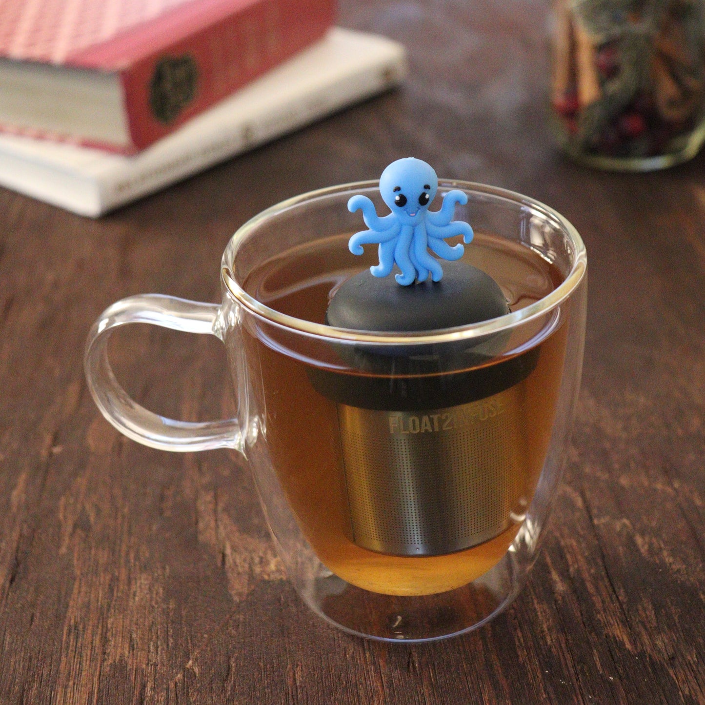 Floating Blue Octopus Tea Infuser - Cute Tea Infuser for Loose Leaf Tea