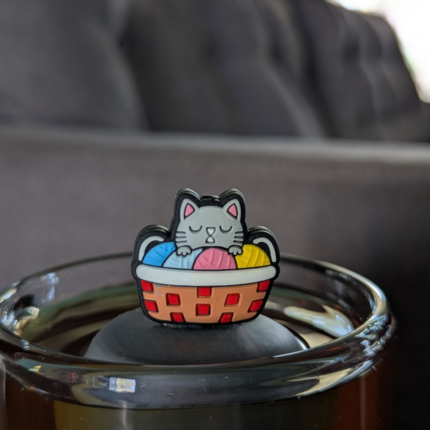 Floating Cat Knitting Yarn Tea Infuser - Cute Animal Tea Infuser for Loose Leaf Tea