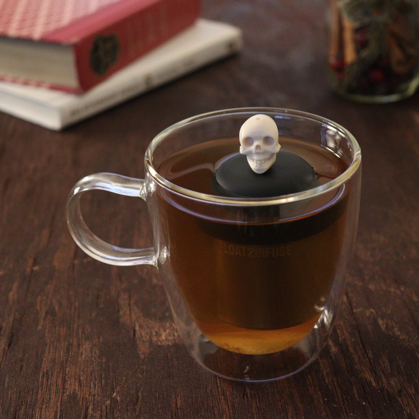 Floating Ivory Skull Tea Infuser - Cute Tea Infuser for Loose Leaf Tea