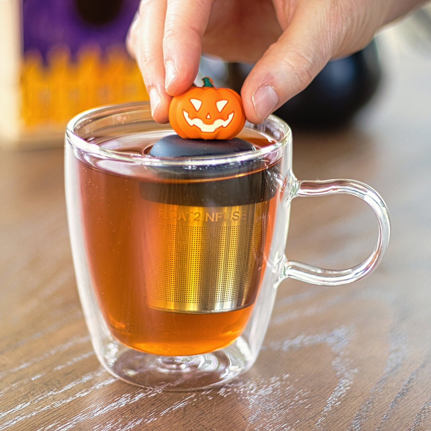 Floating Jack-o-lantern Tea Infuser Infuser - Cute Tea Infuser for Loose Leaf Tea