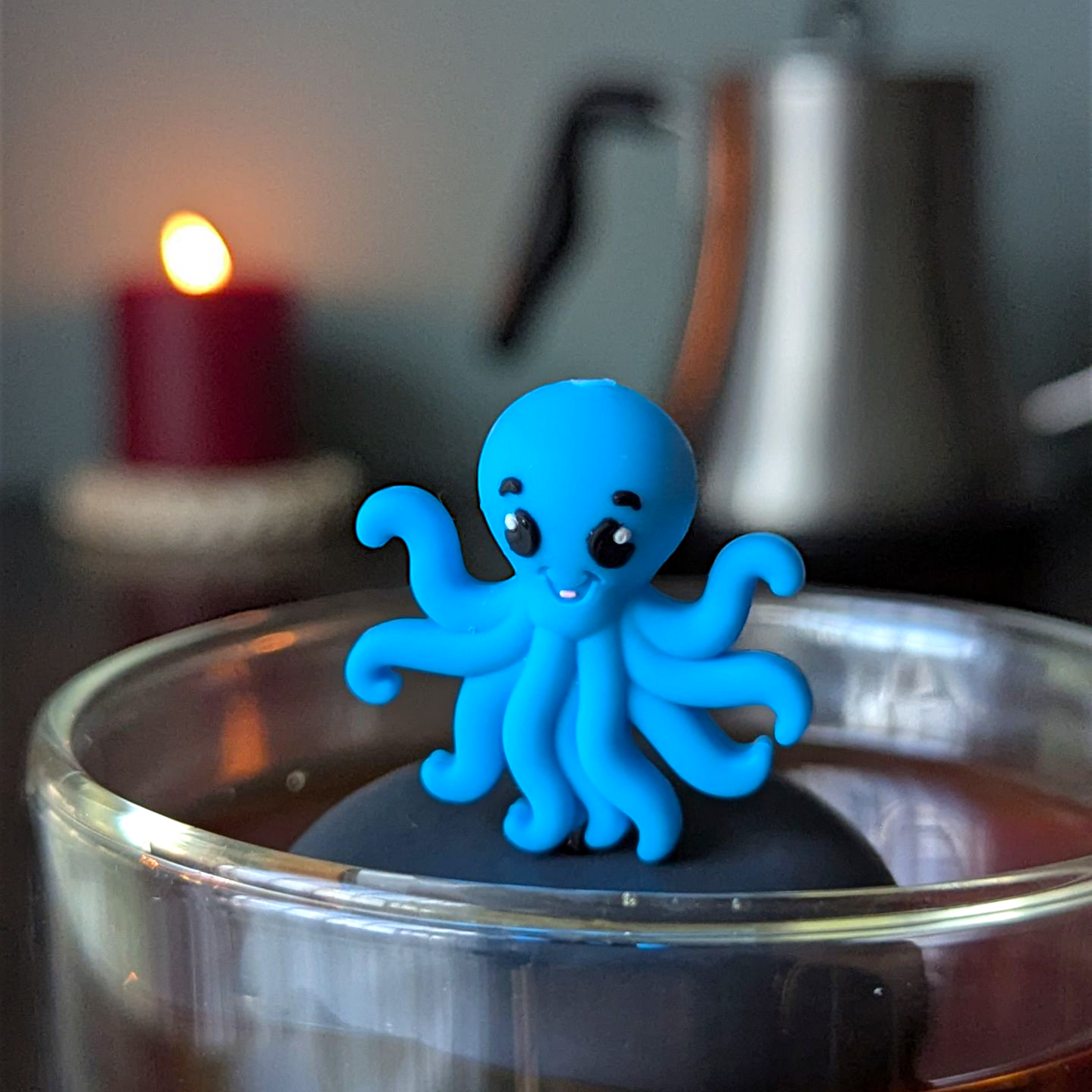 Floating Blue Octopus Tea Infuser - Cute Tea Infuser for Loose Leaf Tea