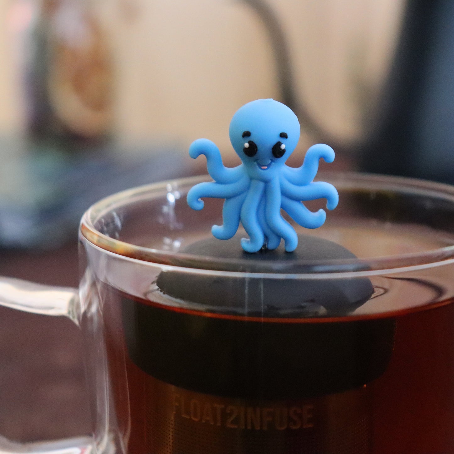 Floating Blue Octopus Tea Infuser - Cute Tea Infuser for Loose Leaf Tea